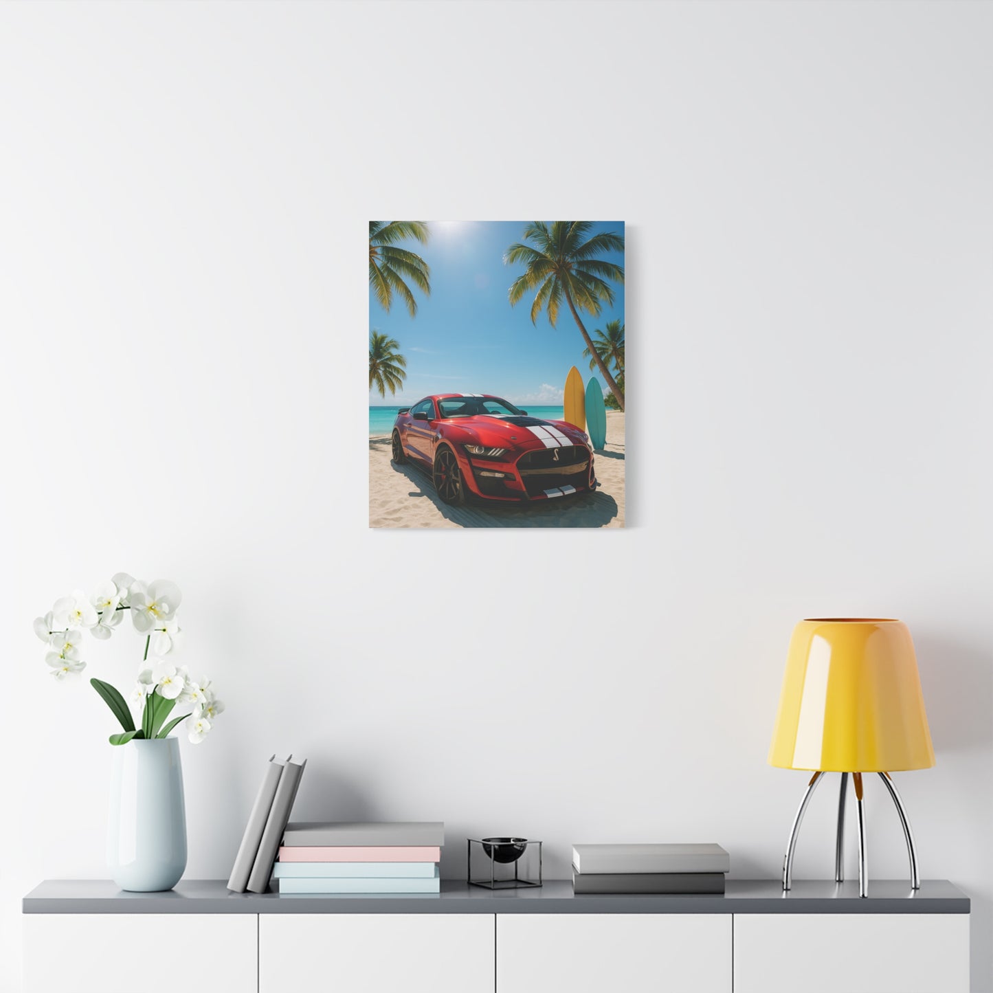 Canvas Print - Ford Shelby GT500 Beach Scene