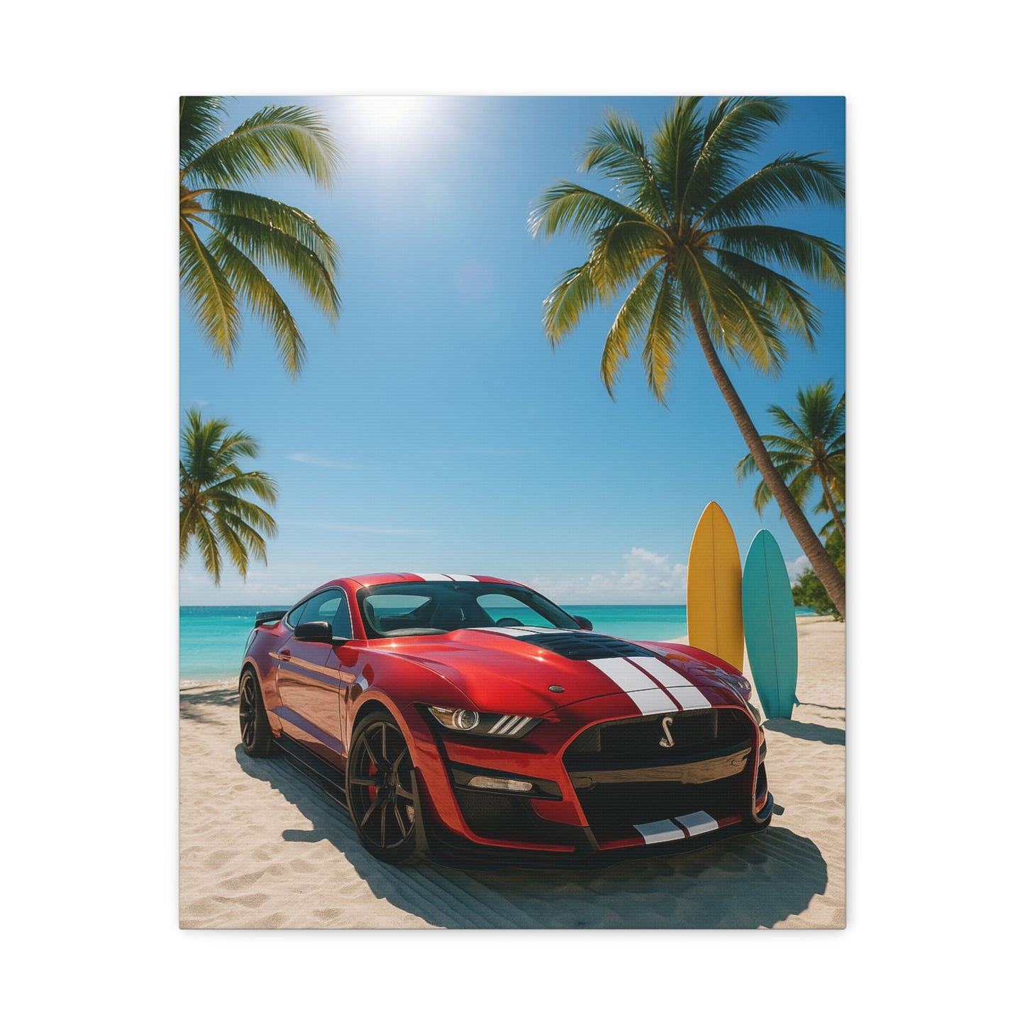 Canvas Print - Ford Shelby GT500 Beach Scene