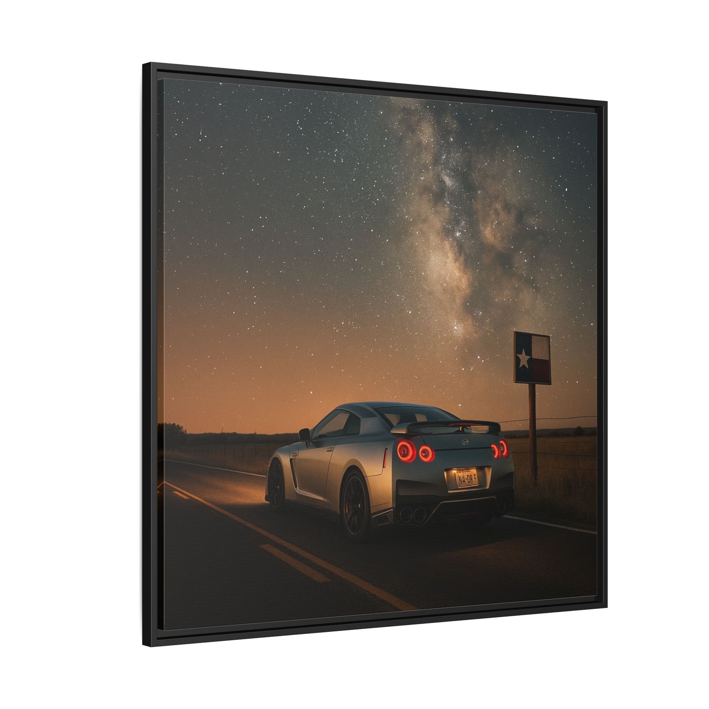 Canvas Print - Nissan GTR R35 Under Night Sky