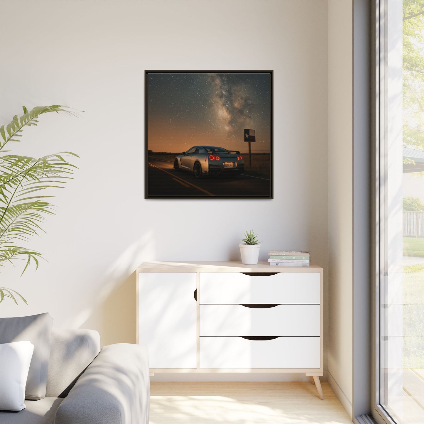 Canvas Print - Nissan GTR R35 Under Night Sky
