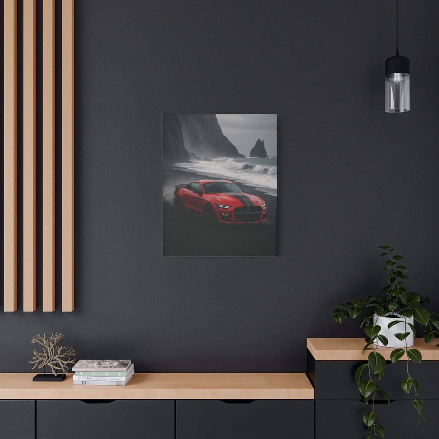 Canvas Print - Ford Shelby GT500 Volcanic Beach Scene
