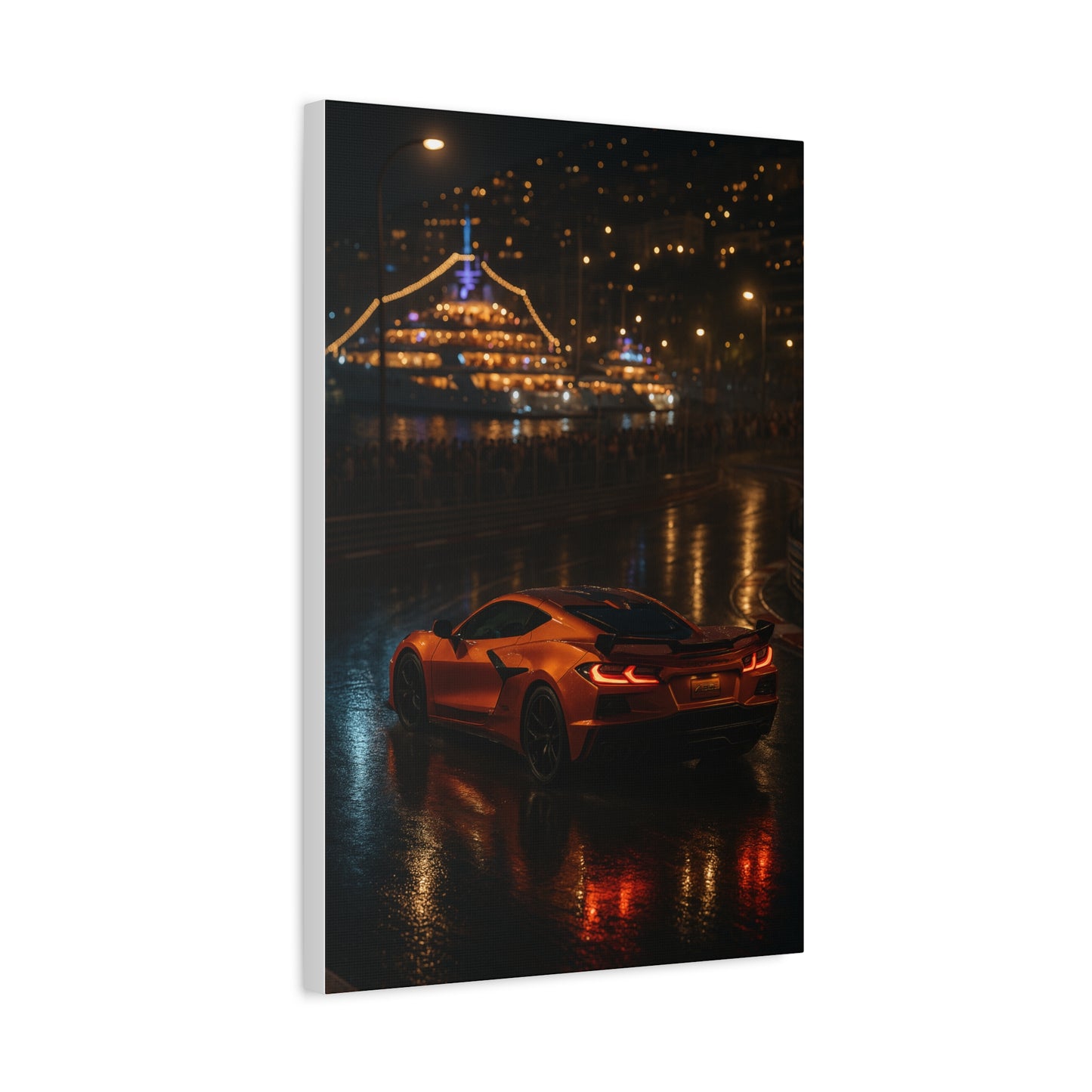 Canvas Print - Corvette C8 Hairpin Turn in Monaco