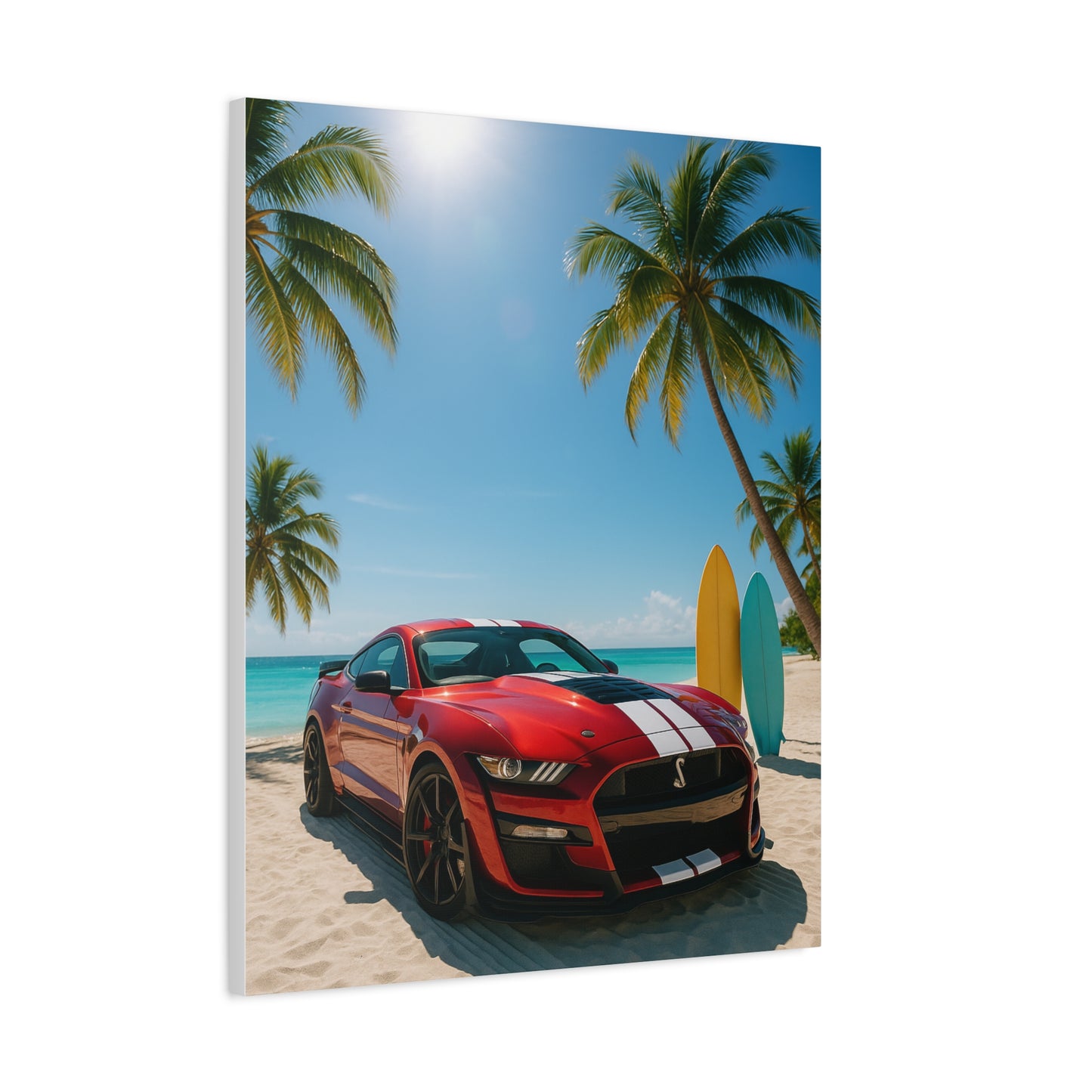 Canvas Print - Ford Shelby GT500 Beach Scene
