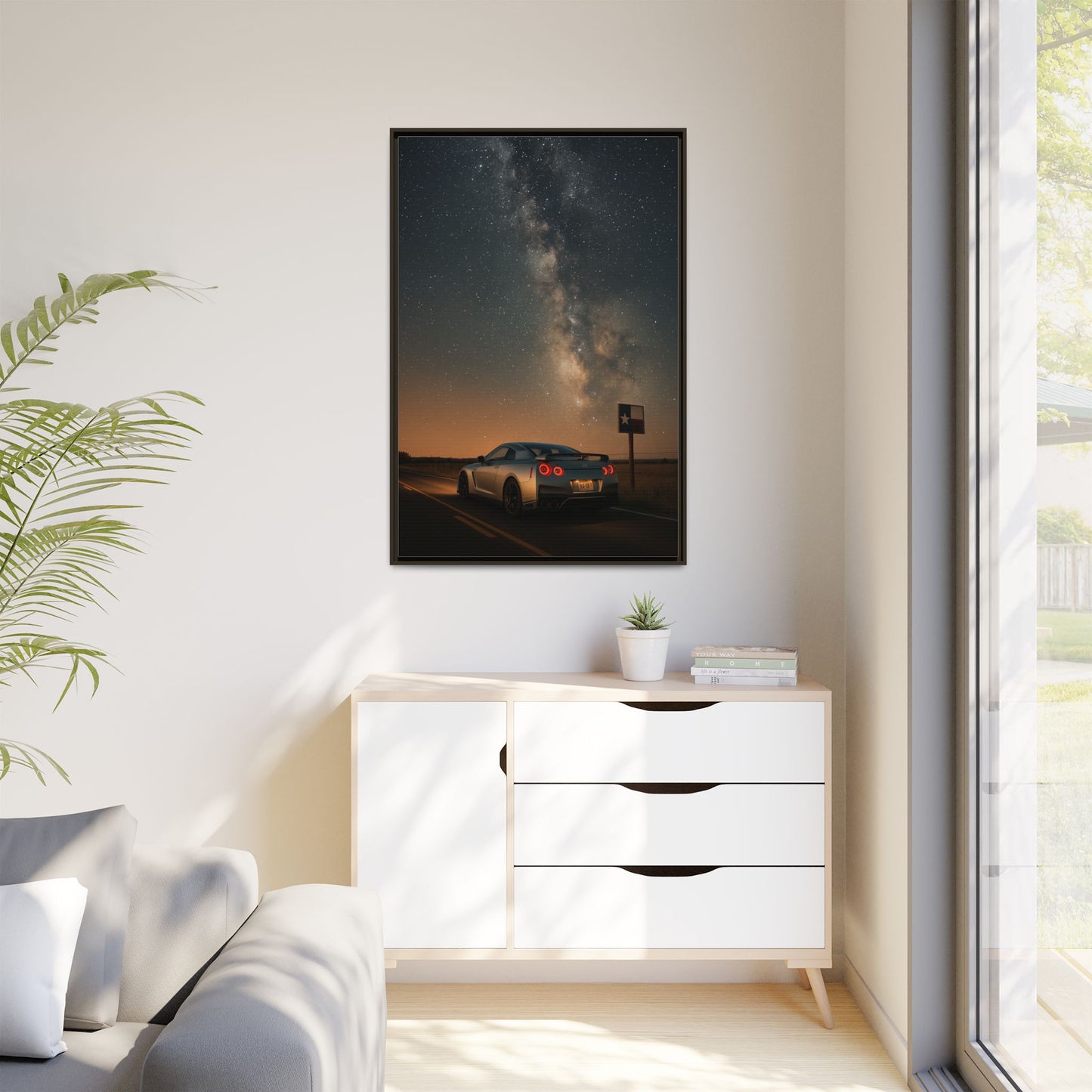 Canvas Print - Nissan GTR R35 Under Night Sky