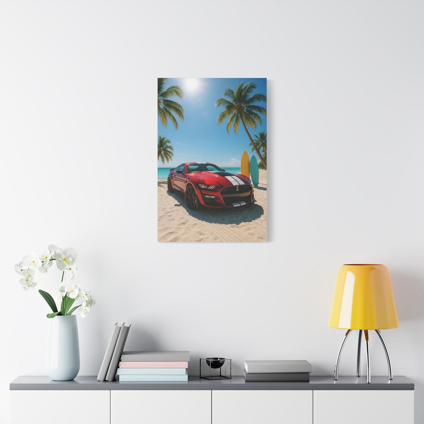 Canvas Print - Ford Shelby GT500 Beach Scene