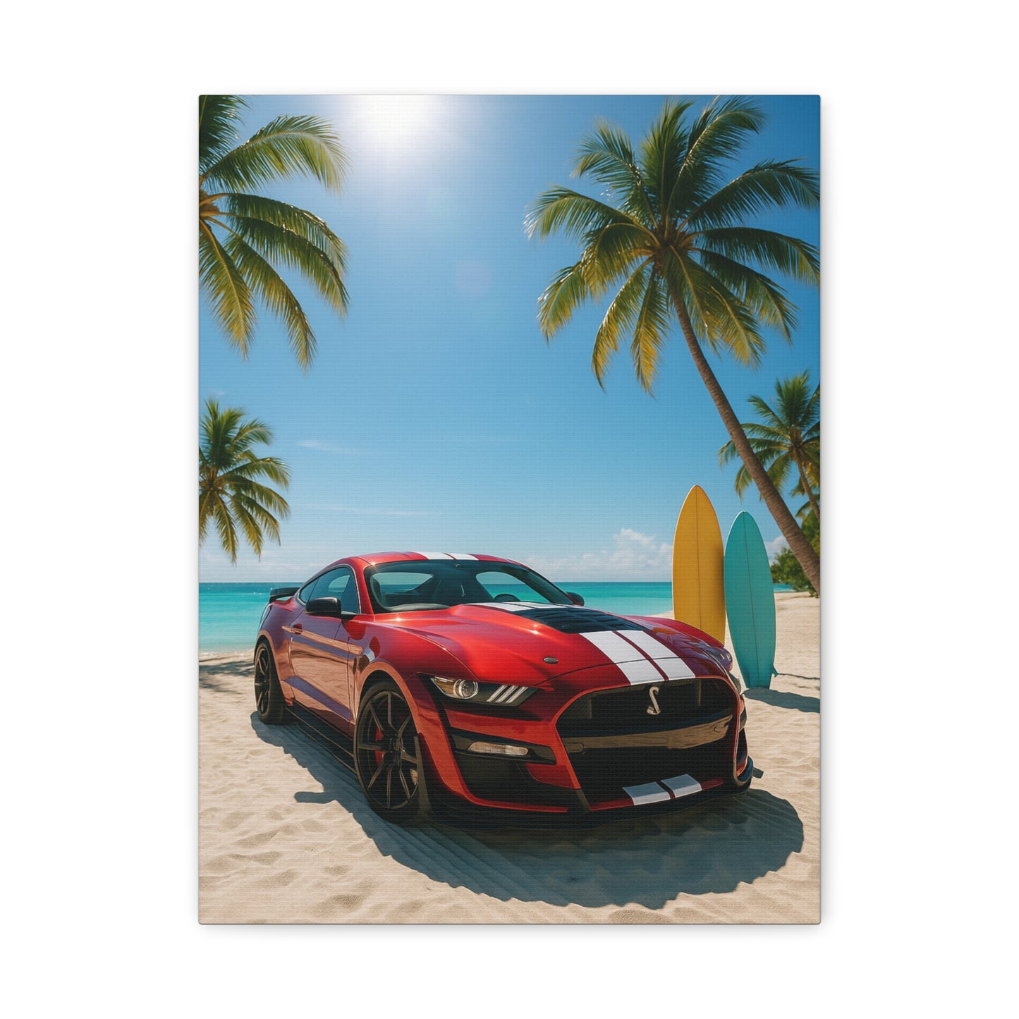 Canvas Print - Ford Shelby GT500 Beach Scene
