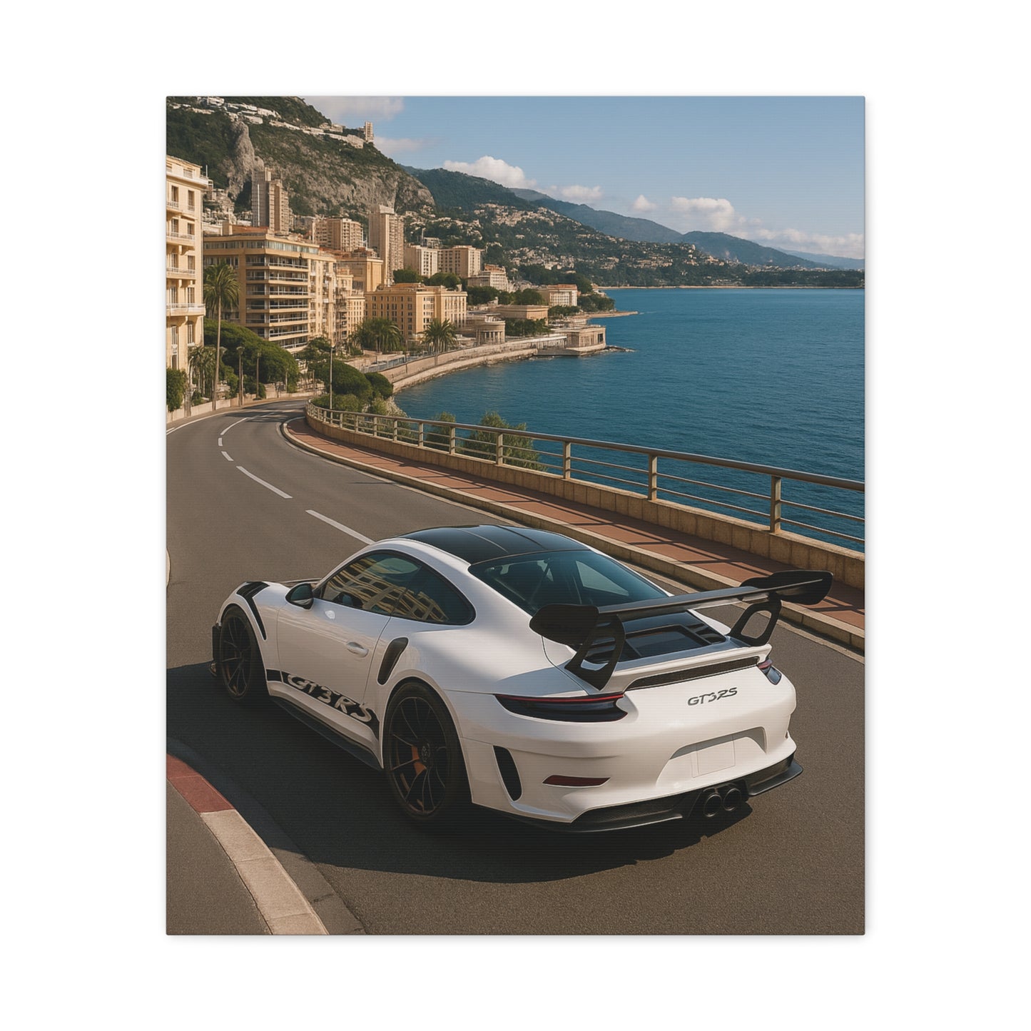 Canvas Print - Porsche GT3RS Monaco Waterfront