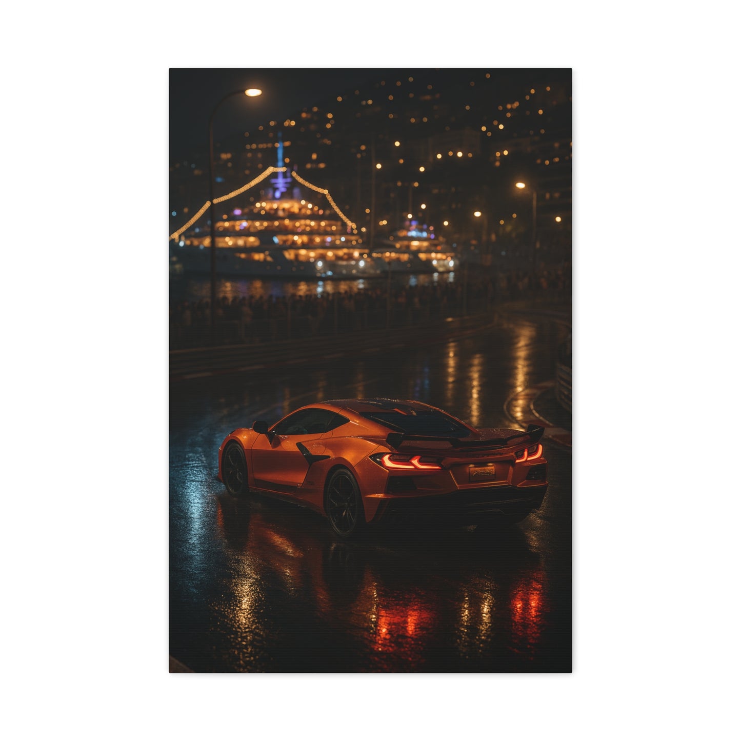 Canvas Print - Corvette C8 Hairpin Turn in Monaco