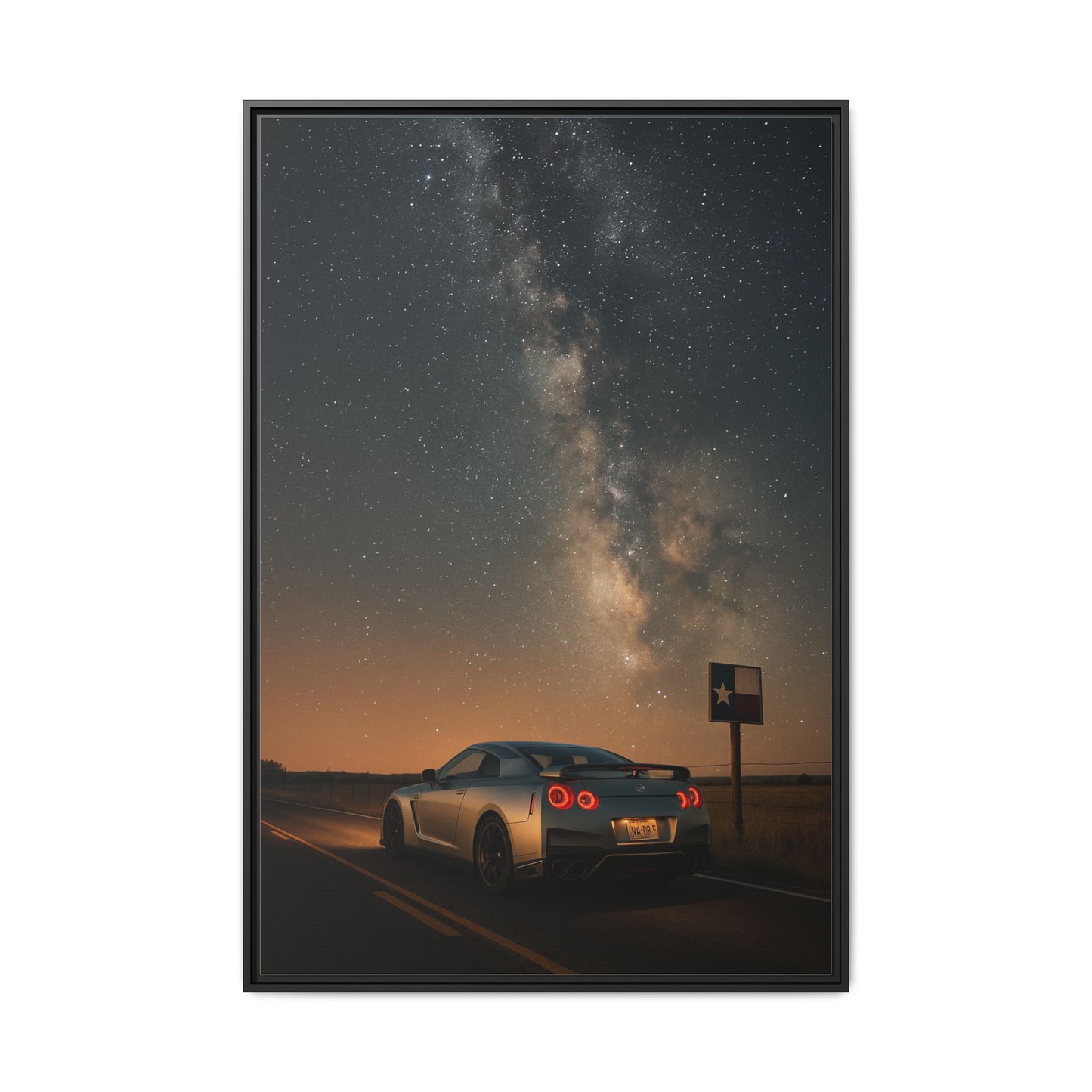 Canvas Print - Nissan GTR R35 Under Night Sky