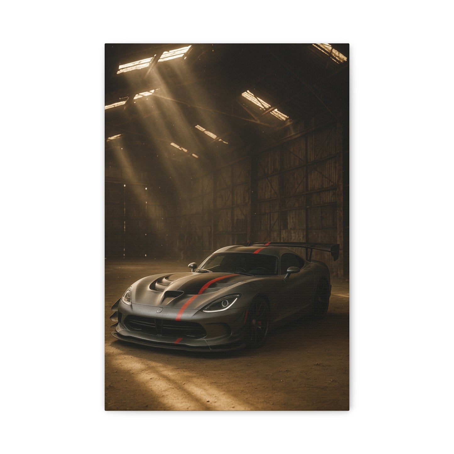 Canvas Print Dodge Viper ACR Vintage Car in Barn
