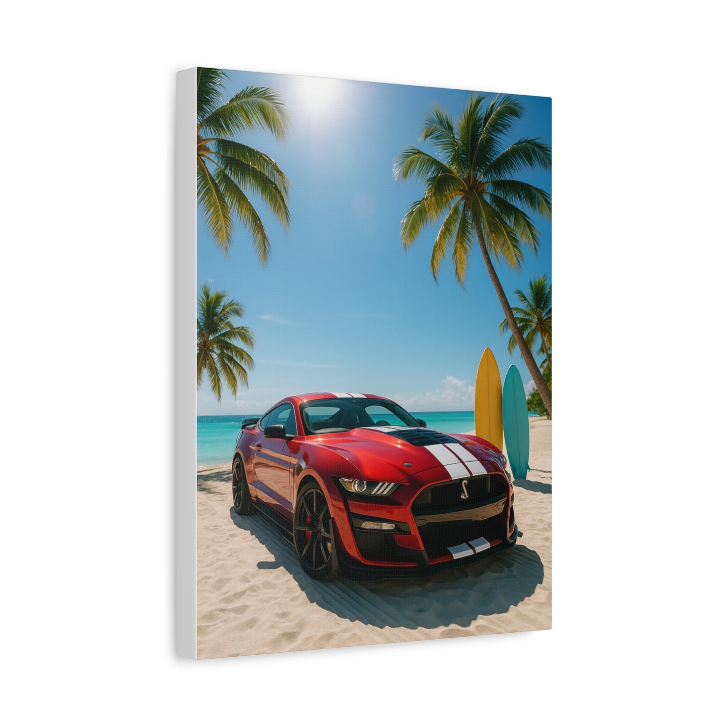 Canvas Print - Ford Shelby GT500 Beach Scene