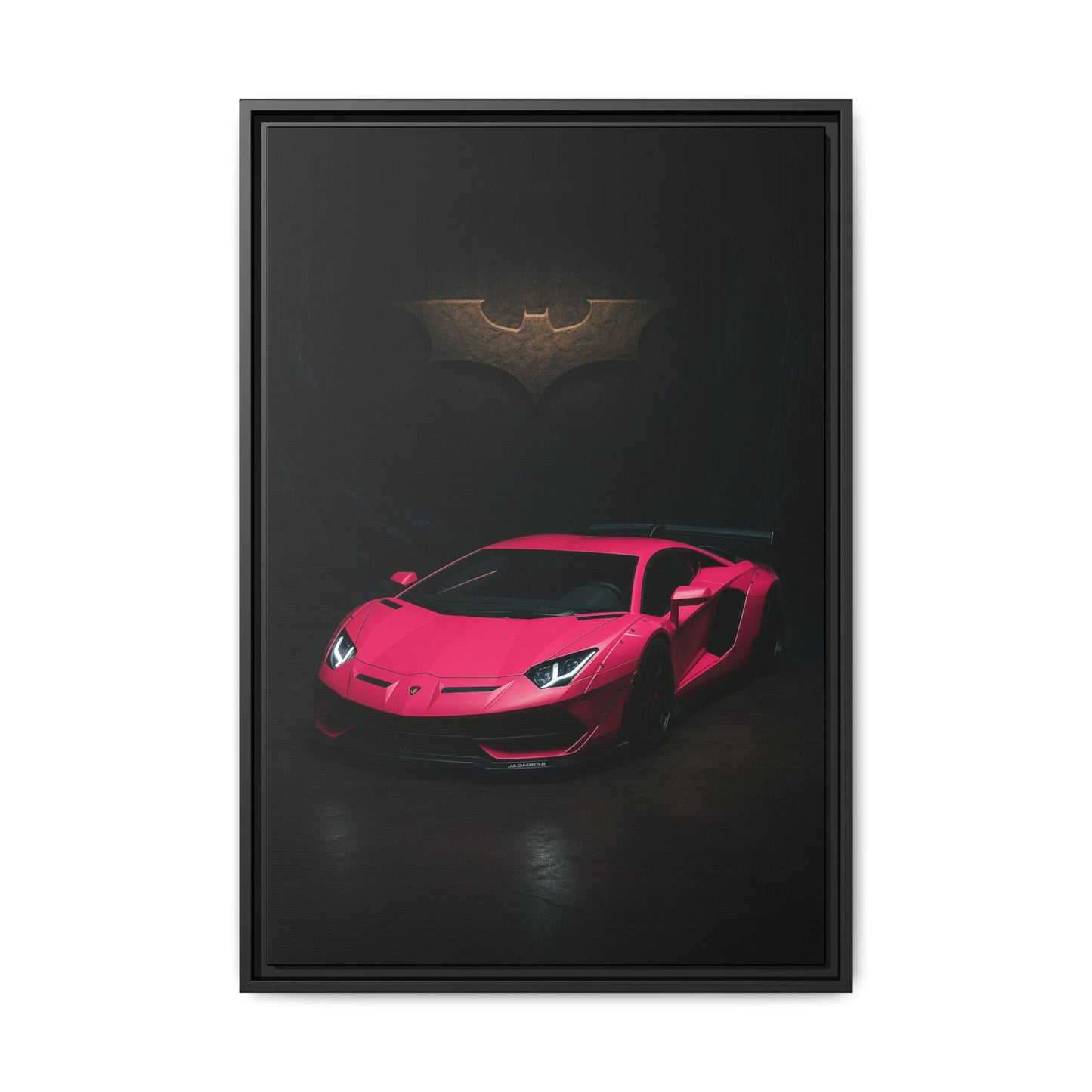 Pink Liberty Walk Wide Body Lamborghini Aventador Matte Canvas Framed