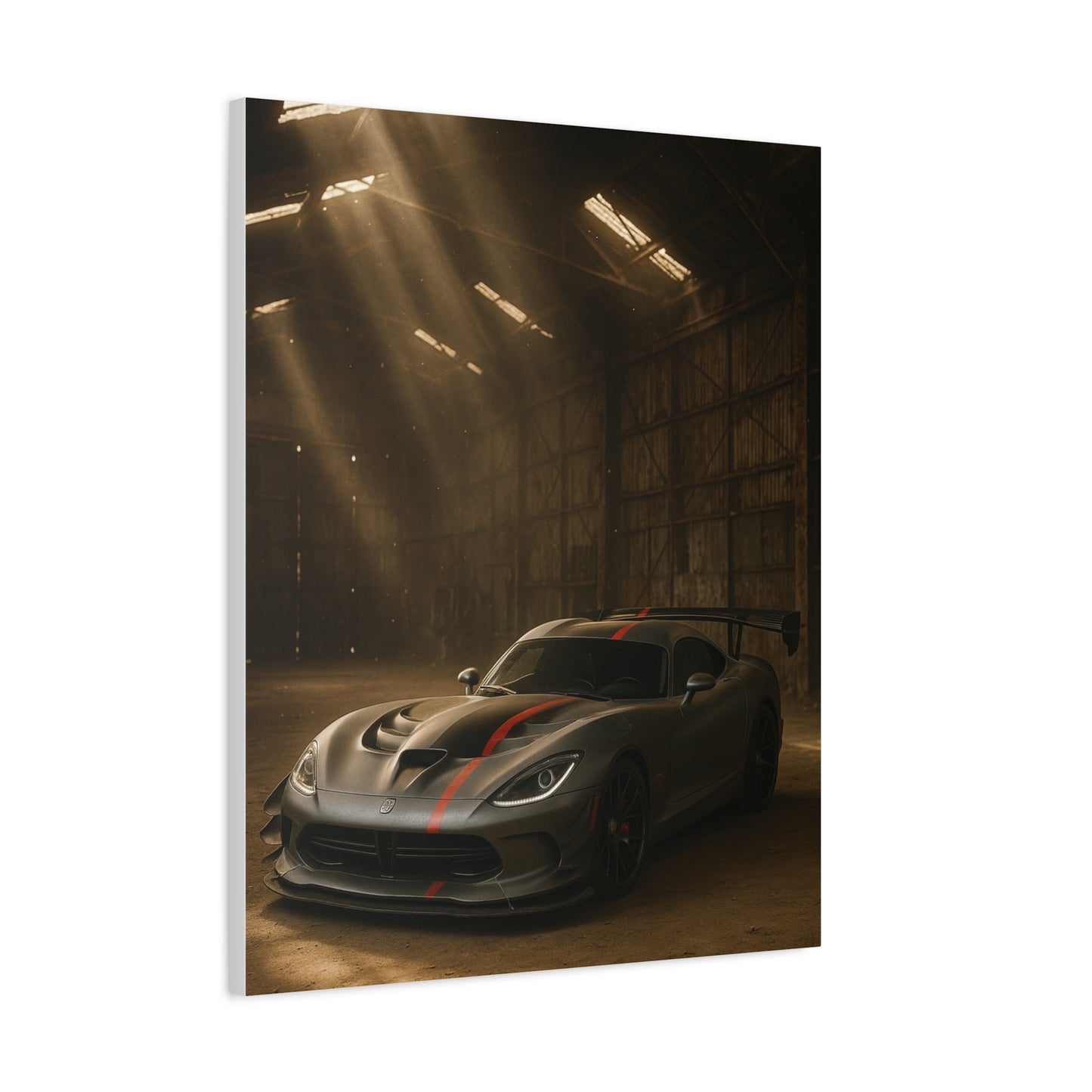 Canvas Print Dodge Viper ACR Vintage Car in Barn