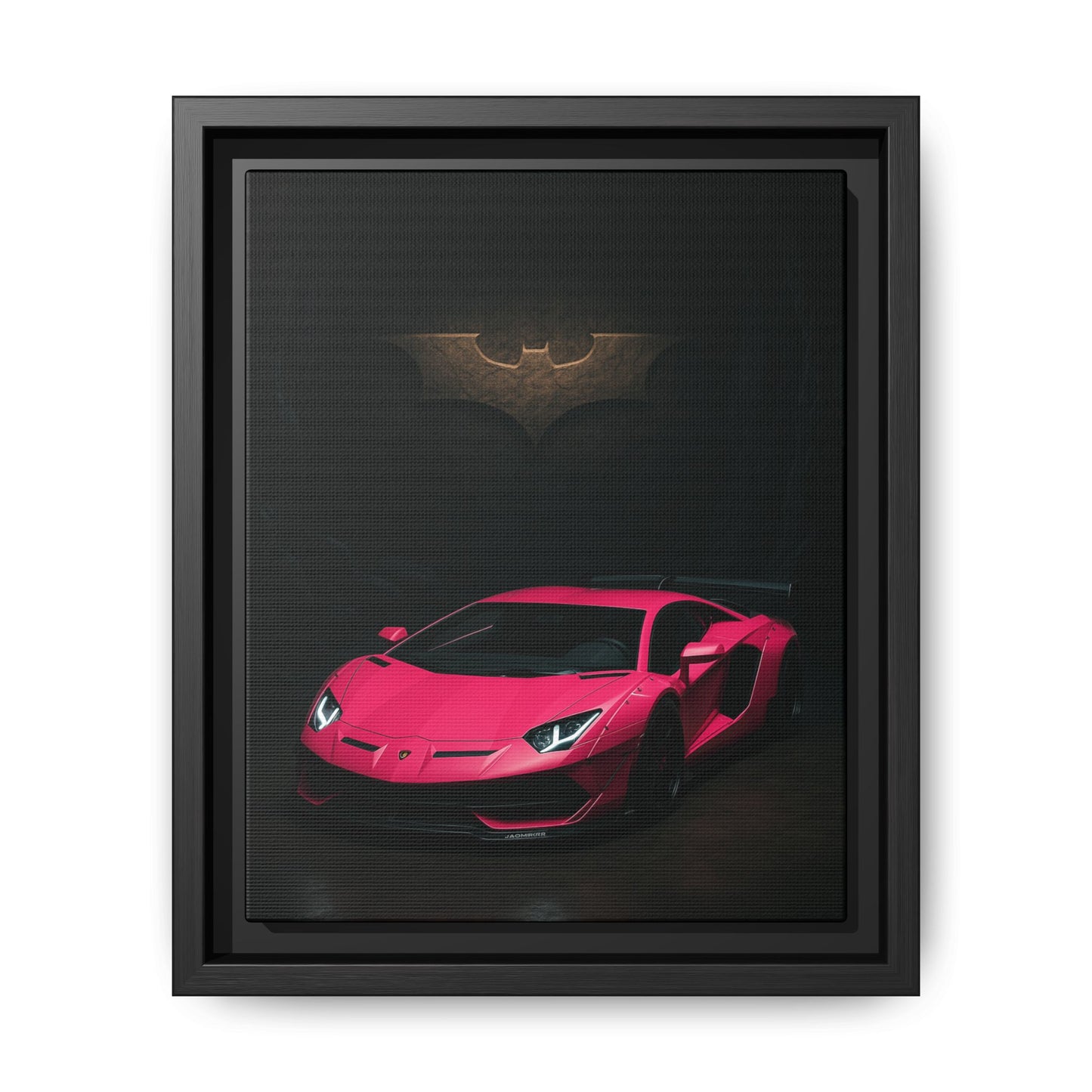 Pink Liberty Walk Wide Body Lamborghini Aventador Matte Canvas Framed