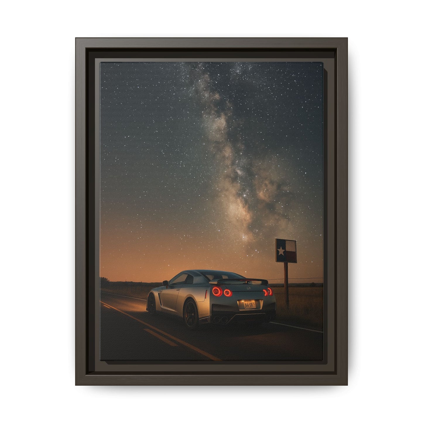 Canvas Print - Nissan GTR R35 Under Night Sky