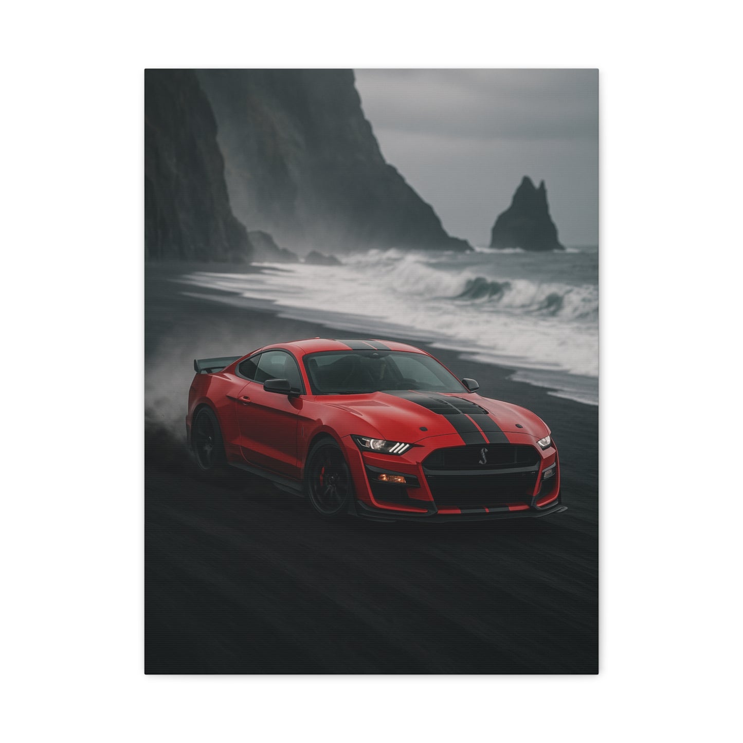 Canvas Print - Ford Shelby GT500 Volcanic Beach Scene