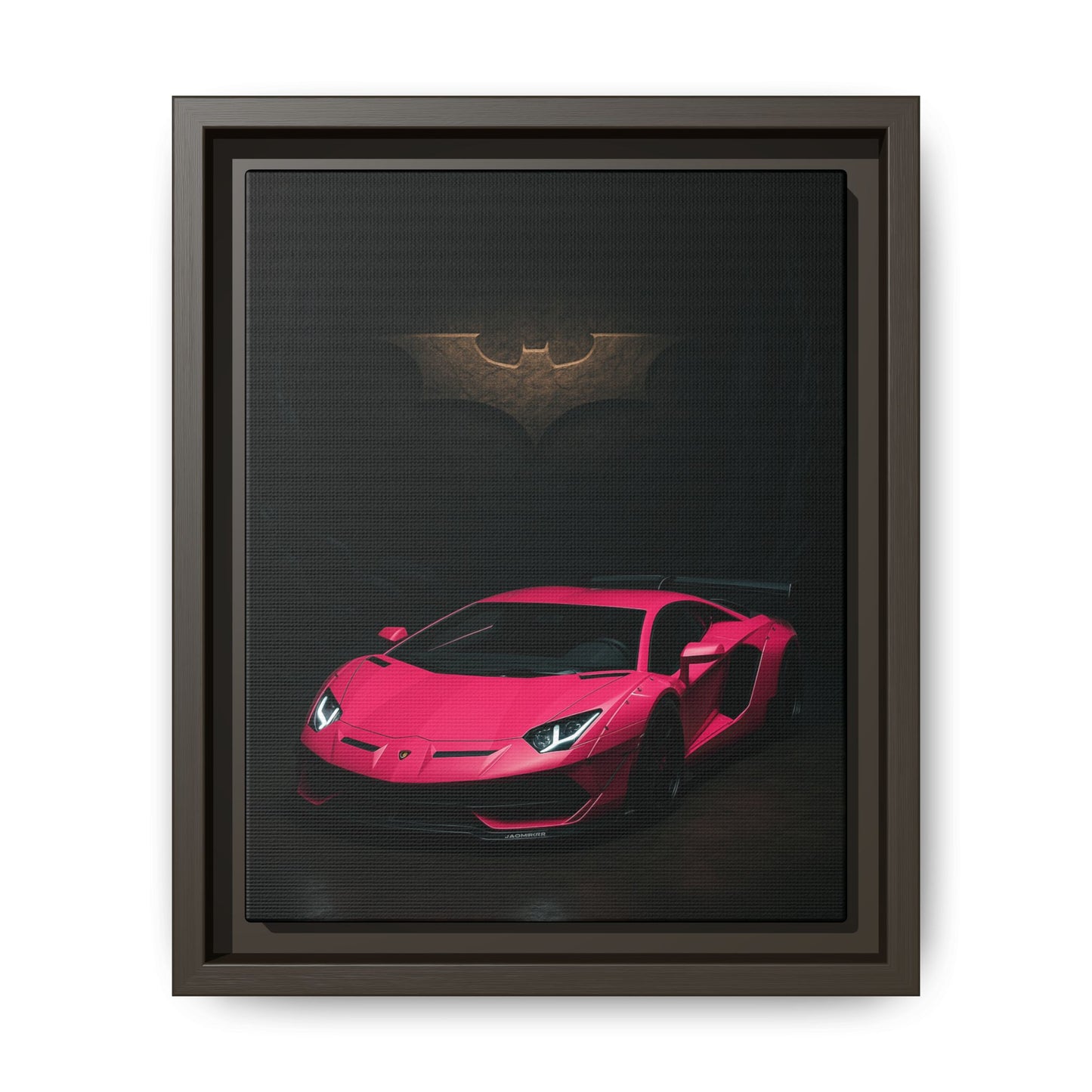 Pink Liberty Walk Wide Body Lamborghini Aventador Matte Canvas Framed