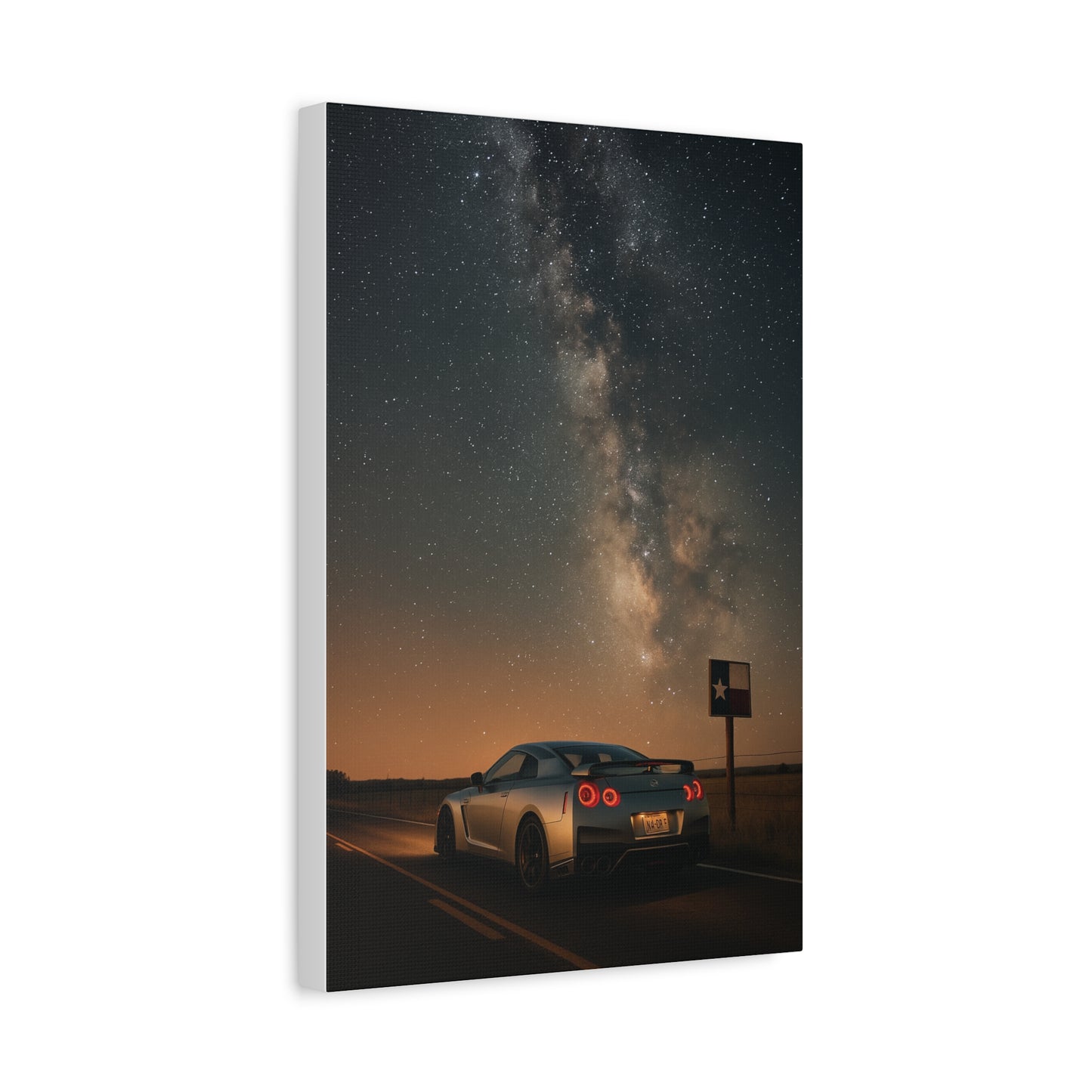 Canvas Print - Nissan GTR R35 Under Night Sky