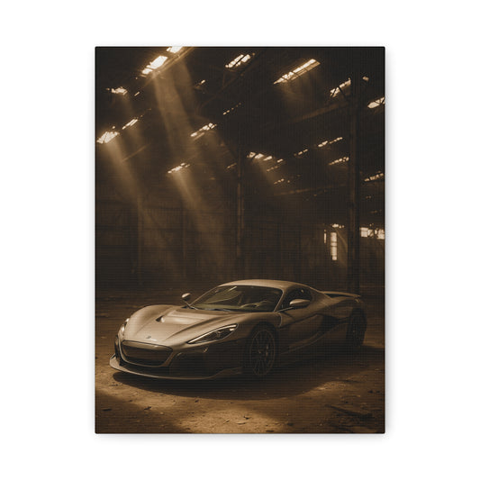 Canvas Art - Rimac Nevera in a Dusty Barn