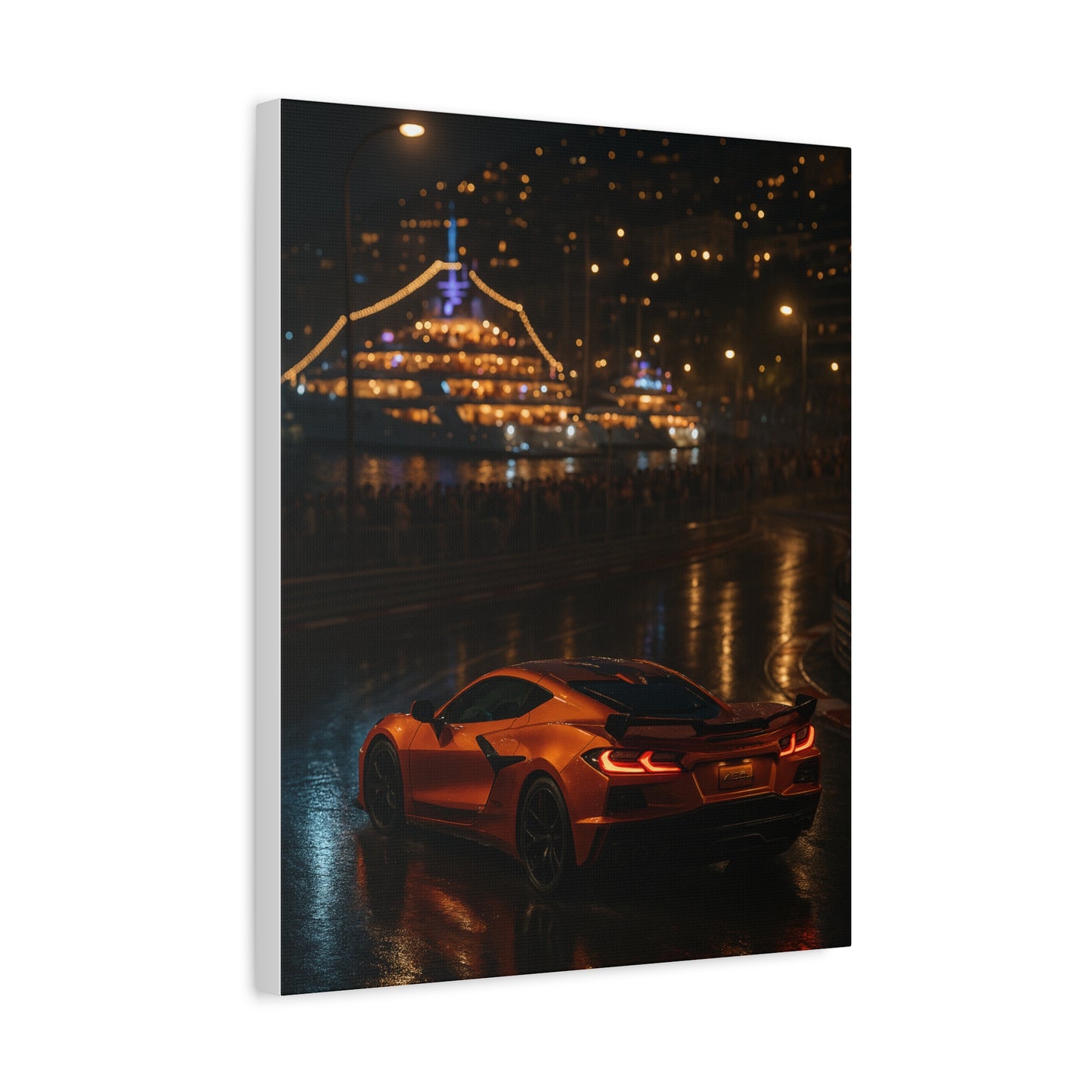 Canvas Print - Corvette C8 Hairpin Turn in Monaco