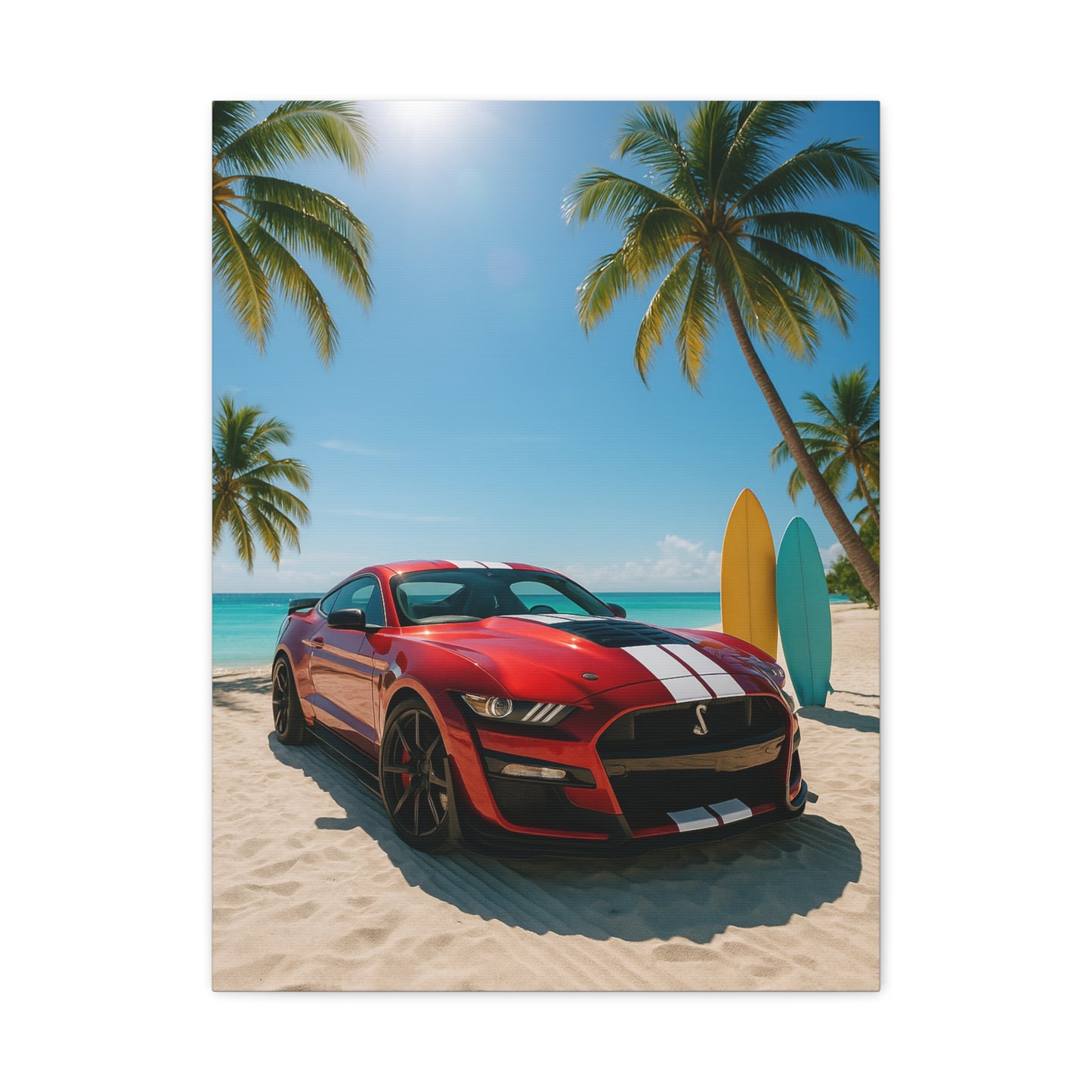 Canvas Print - Ford Shelby GT500 Beach Scene