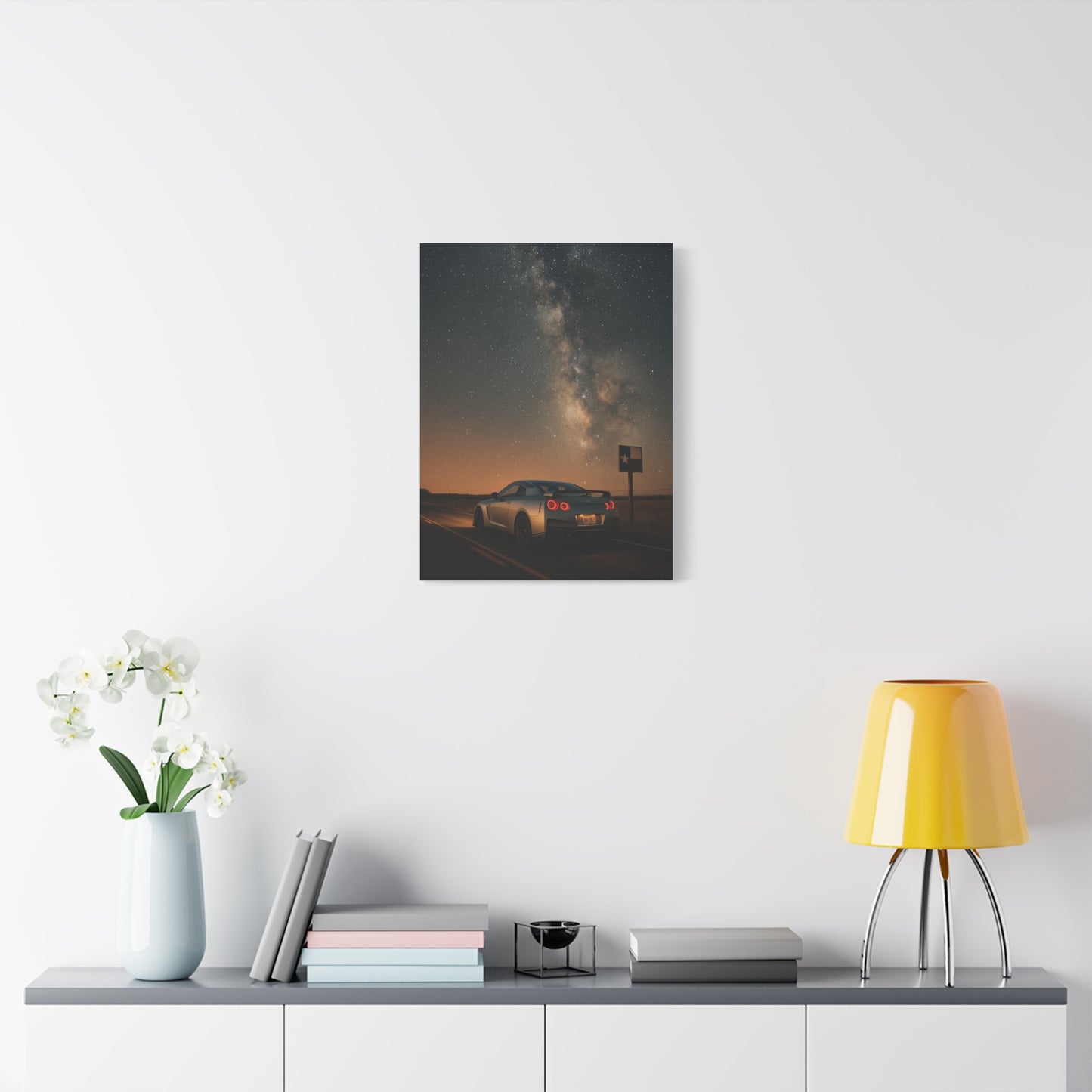 Canvas Print - Nissan GTR R35 Under Night Sky