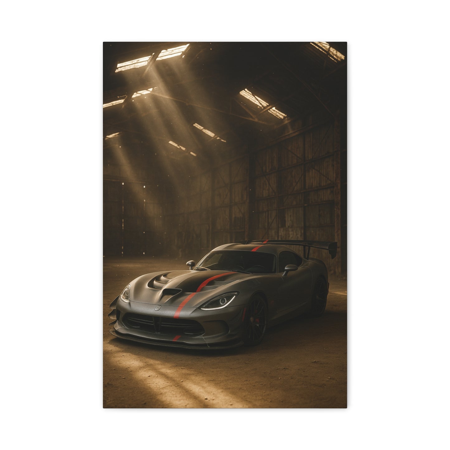 Canvas Print Dodge Viper ACR Vintage Car in Barn