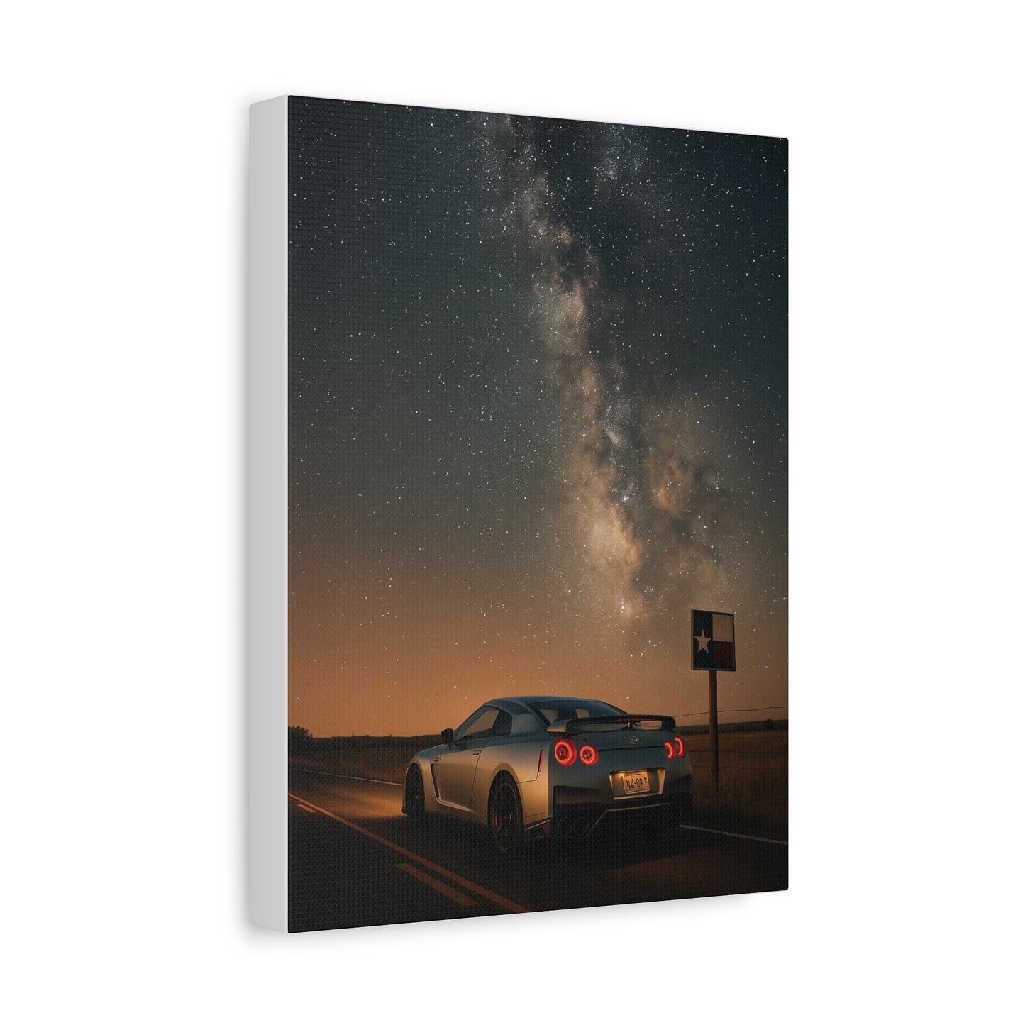 Canvas Print - Nissan GTR R35 Under Night Sky