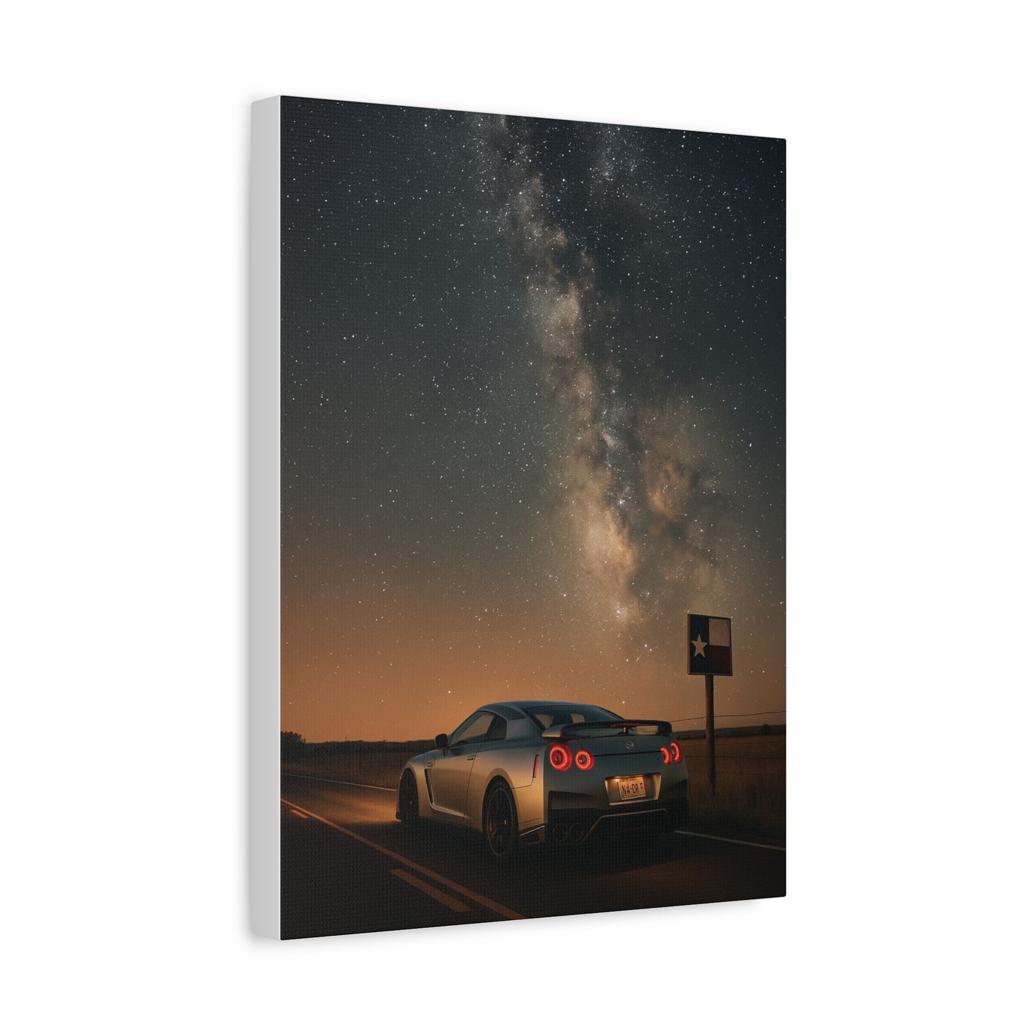 Canvas Print - Nissan GTR R35 Under Night Sky