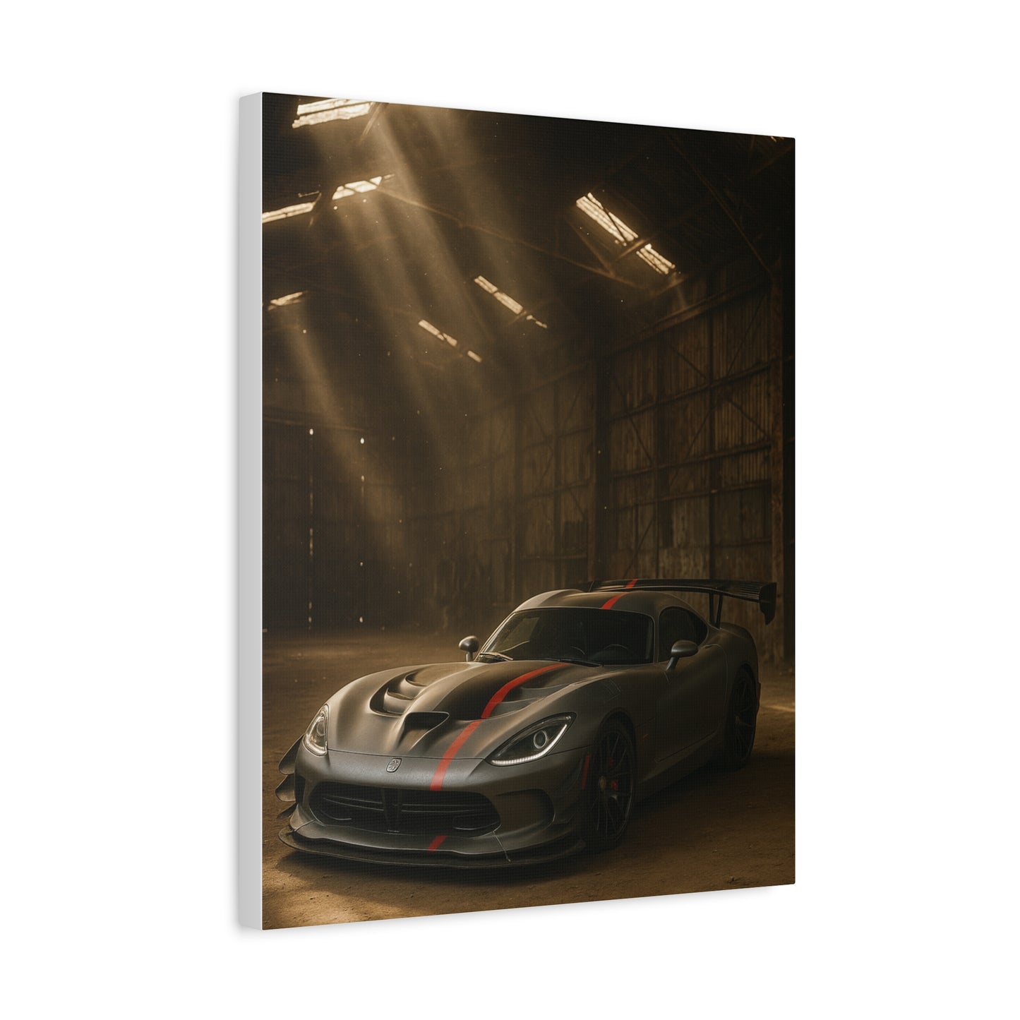 Canvas Print Dodge Viper ACR Vintage Car in Barn