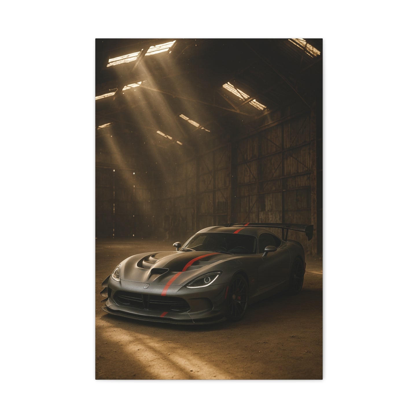 Canvas Print Dodge Viper ACR Vintage Car in Barn