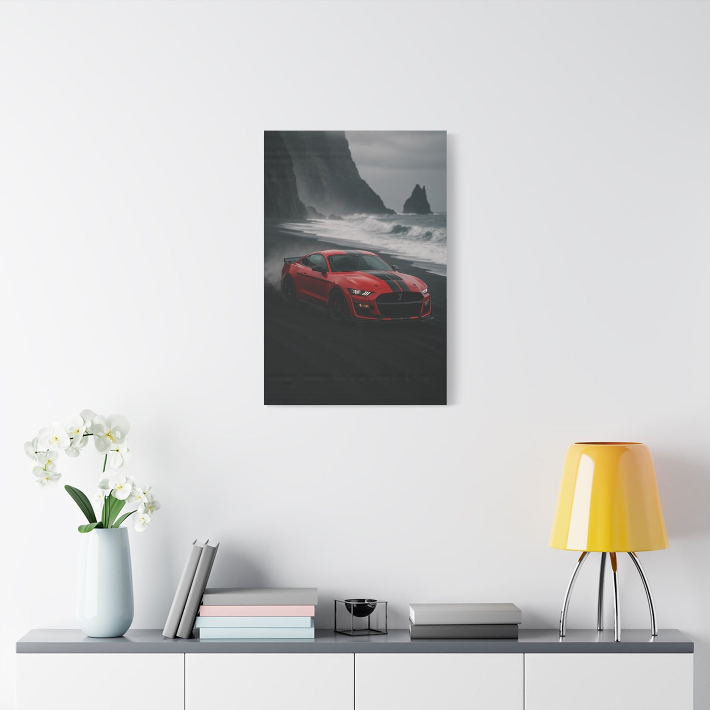 Canvas Print - Ford Shelby GT500 Volcanic Beach Scene