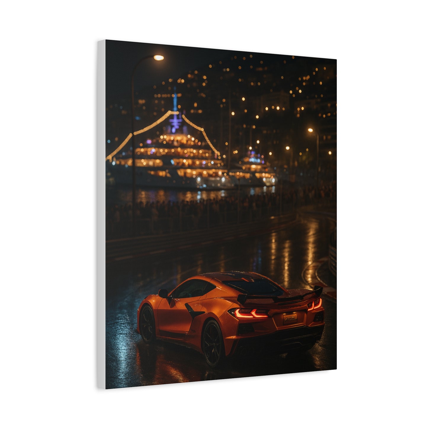 Canvas Print - Corvette C8 Hairpin Turn in Monaco
