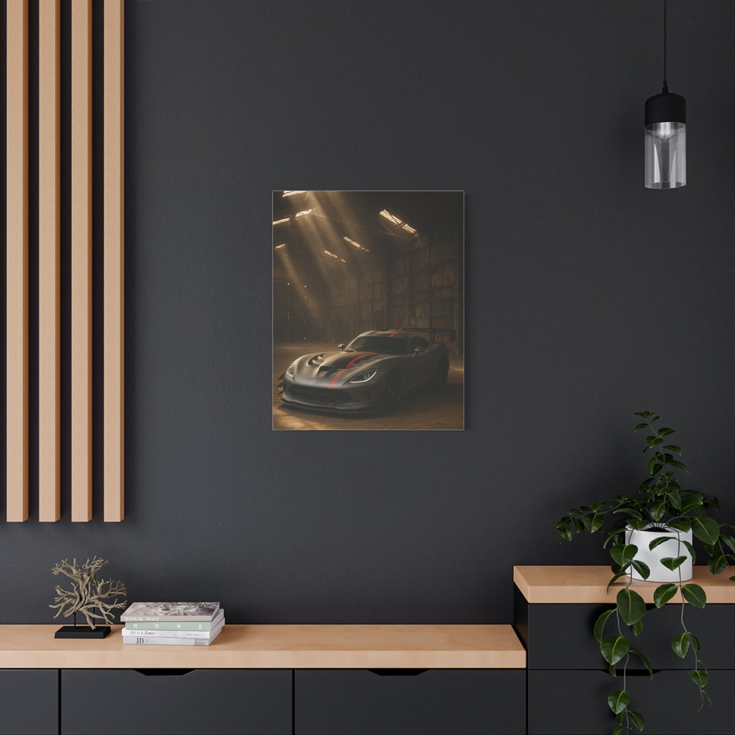 Canvas Print Dodge Viper ACR Vintage Car in Barn