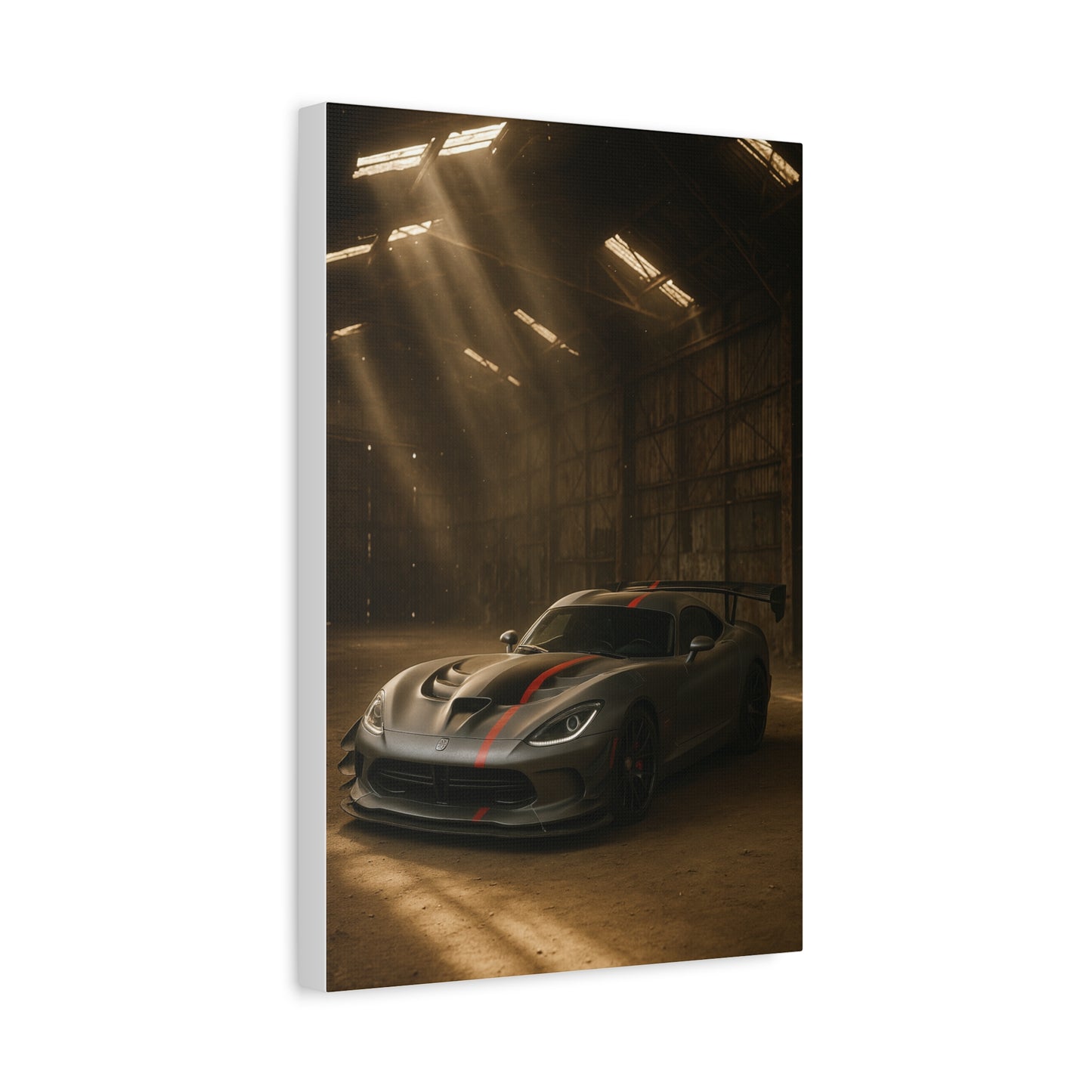 Canvas Print Dodge Viper ACR Vintage Car in Barn