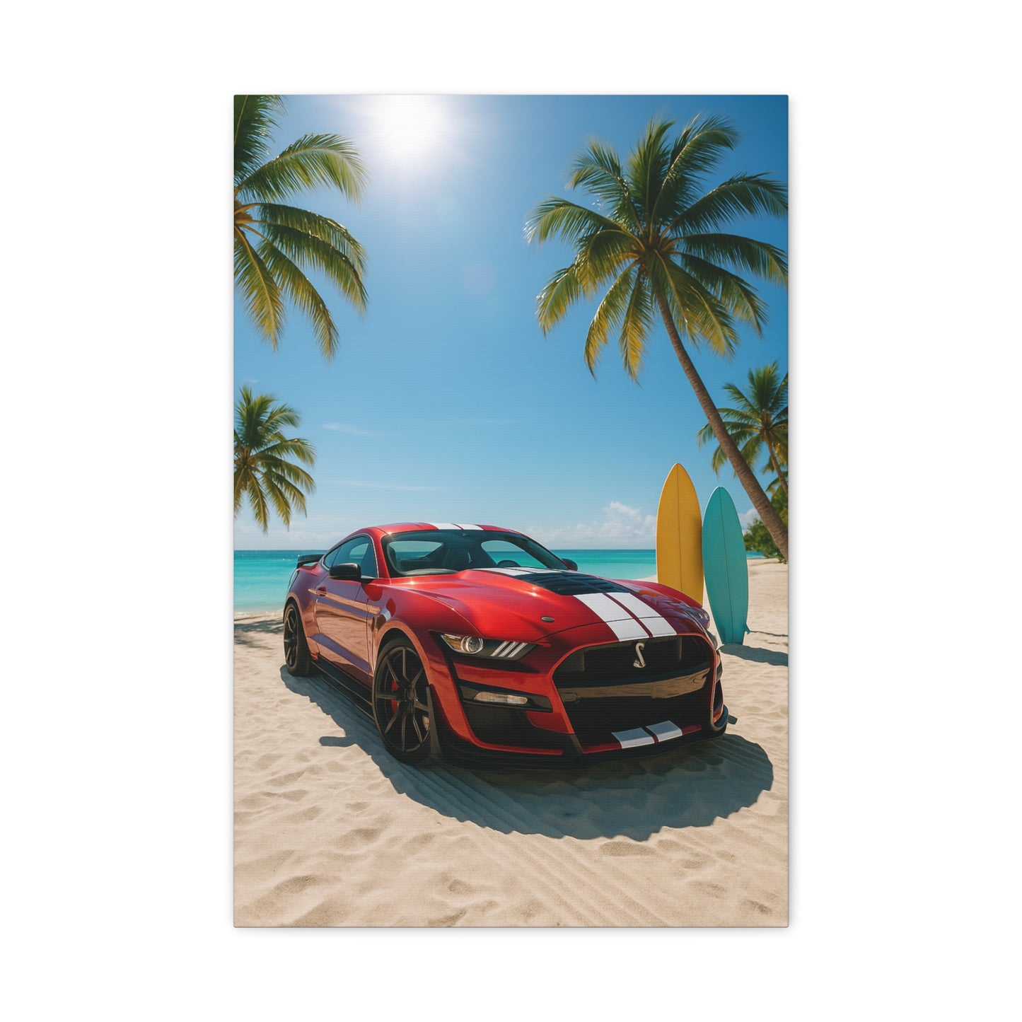 Canvas Print - Ford Shelby GT500 Beach Scene