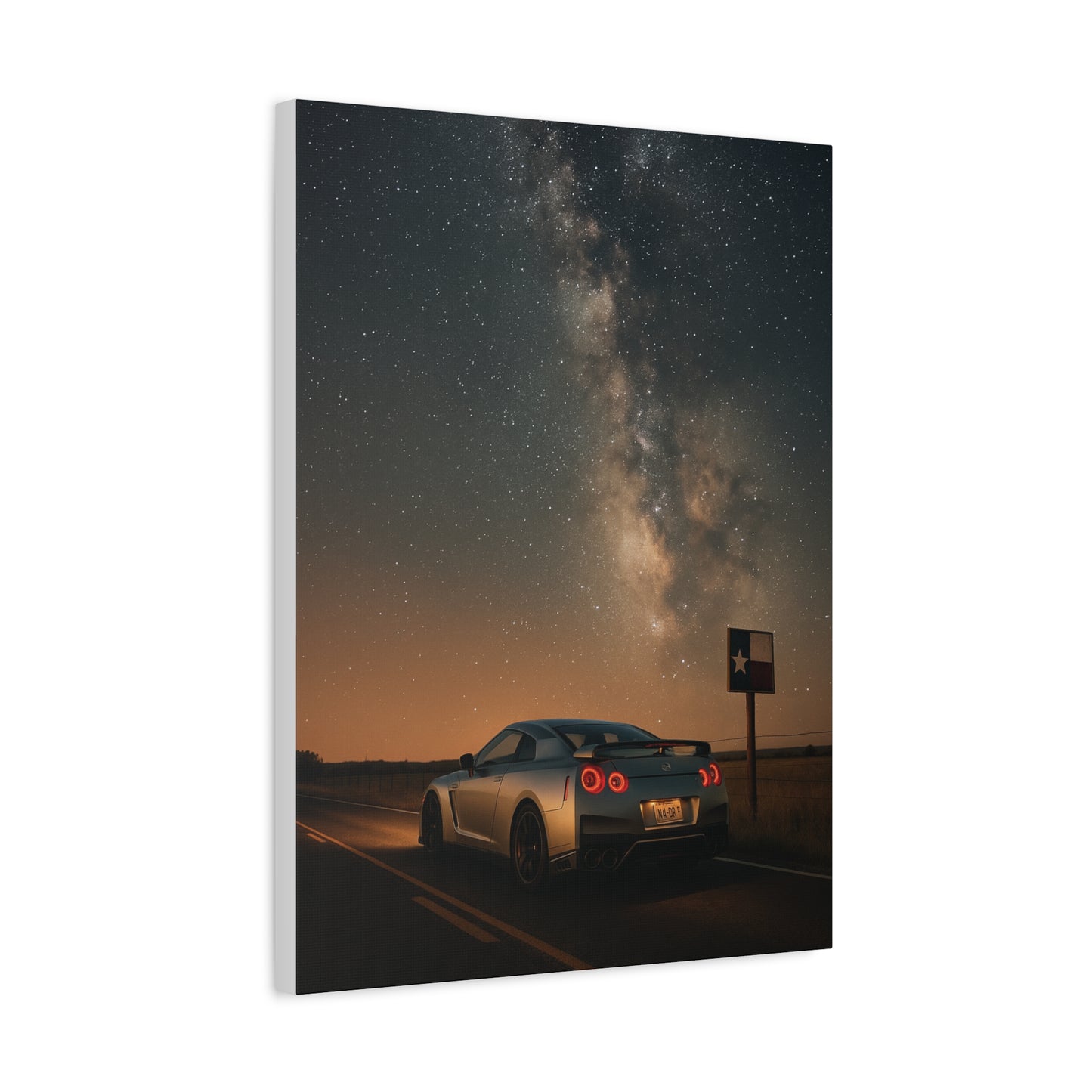 Canvas Print - Nissan GTR R35 Under Night Sky