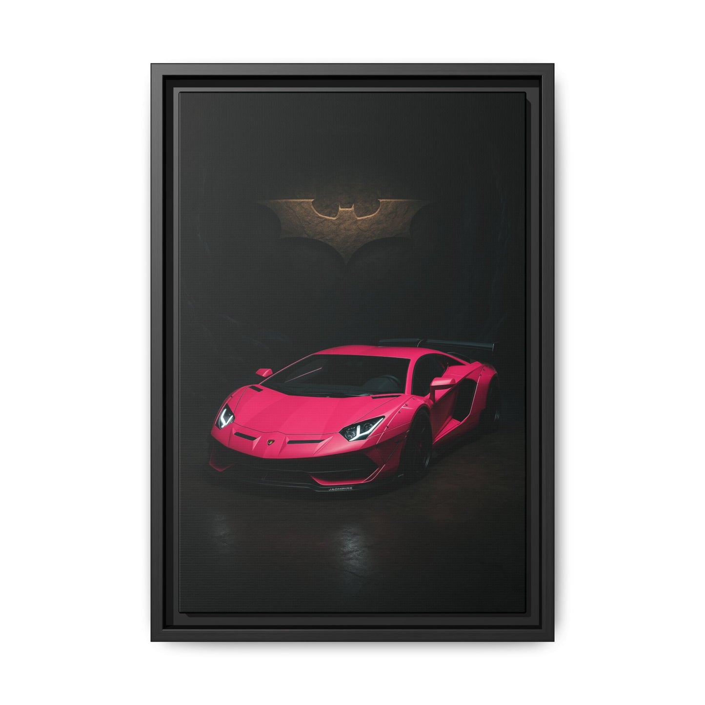 Pink Liberty Walk Wide Body Lamborghini Aventador Matte Canvas Framed