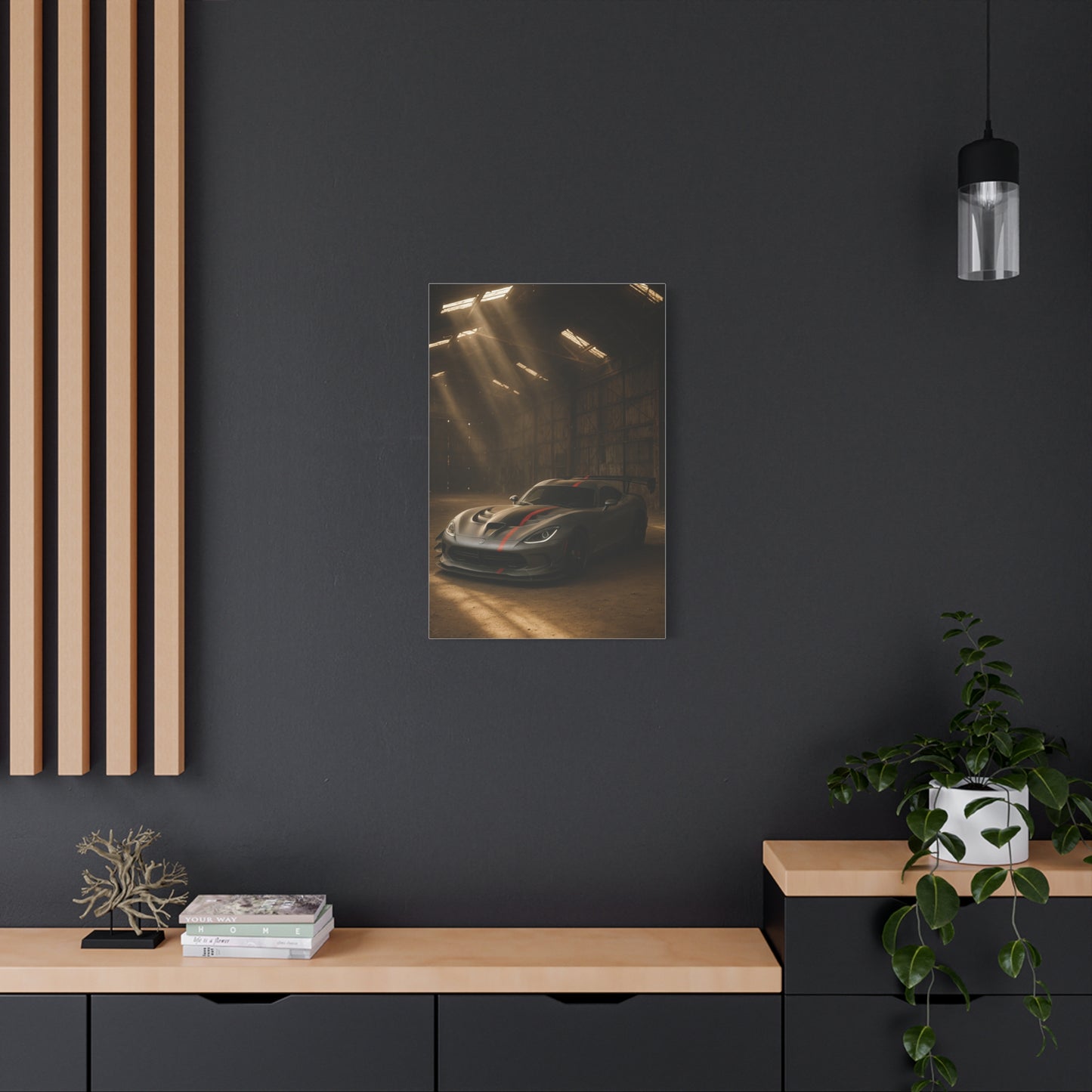 Canvas Print Dodge Viper ACR Vintage Car in Barn