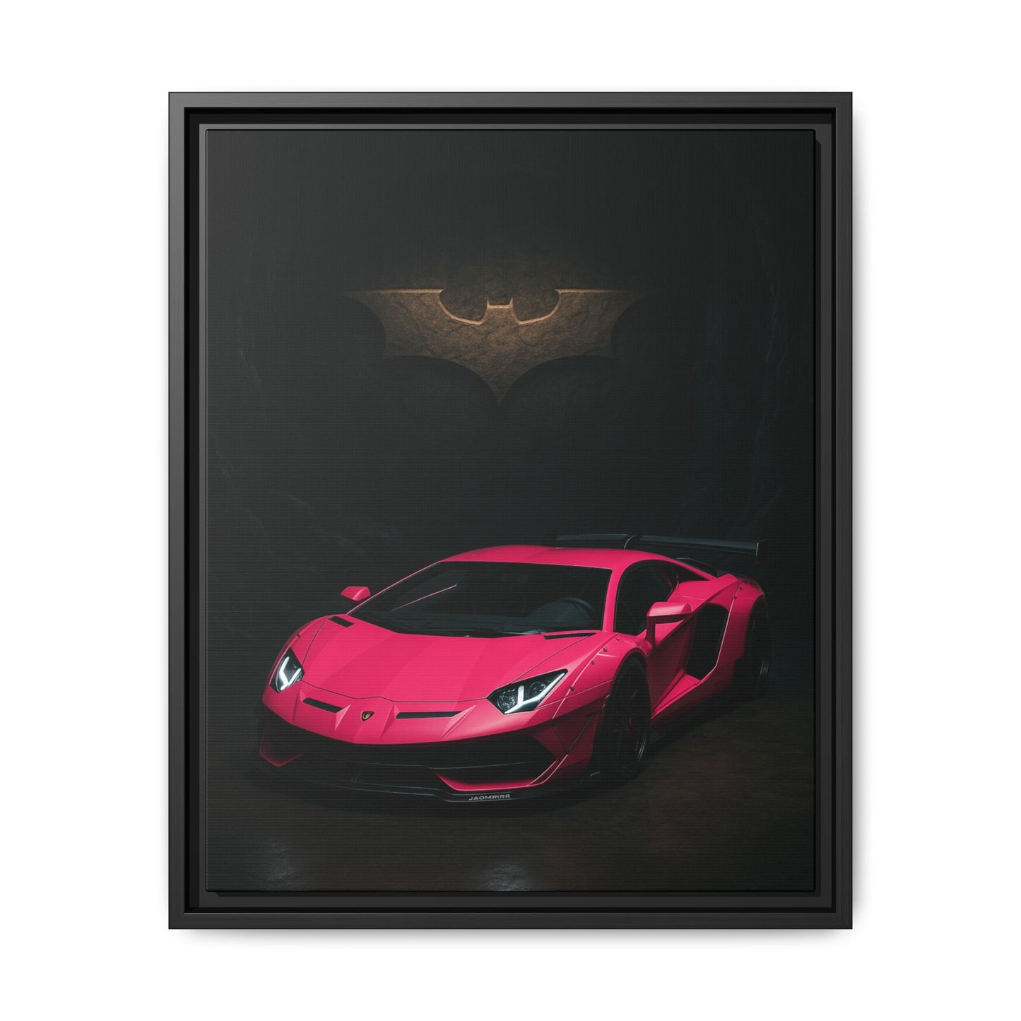 Pink Liberty Walk Wide Body Lamborghini Aventador Matte Canvas Framed