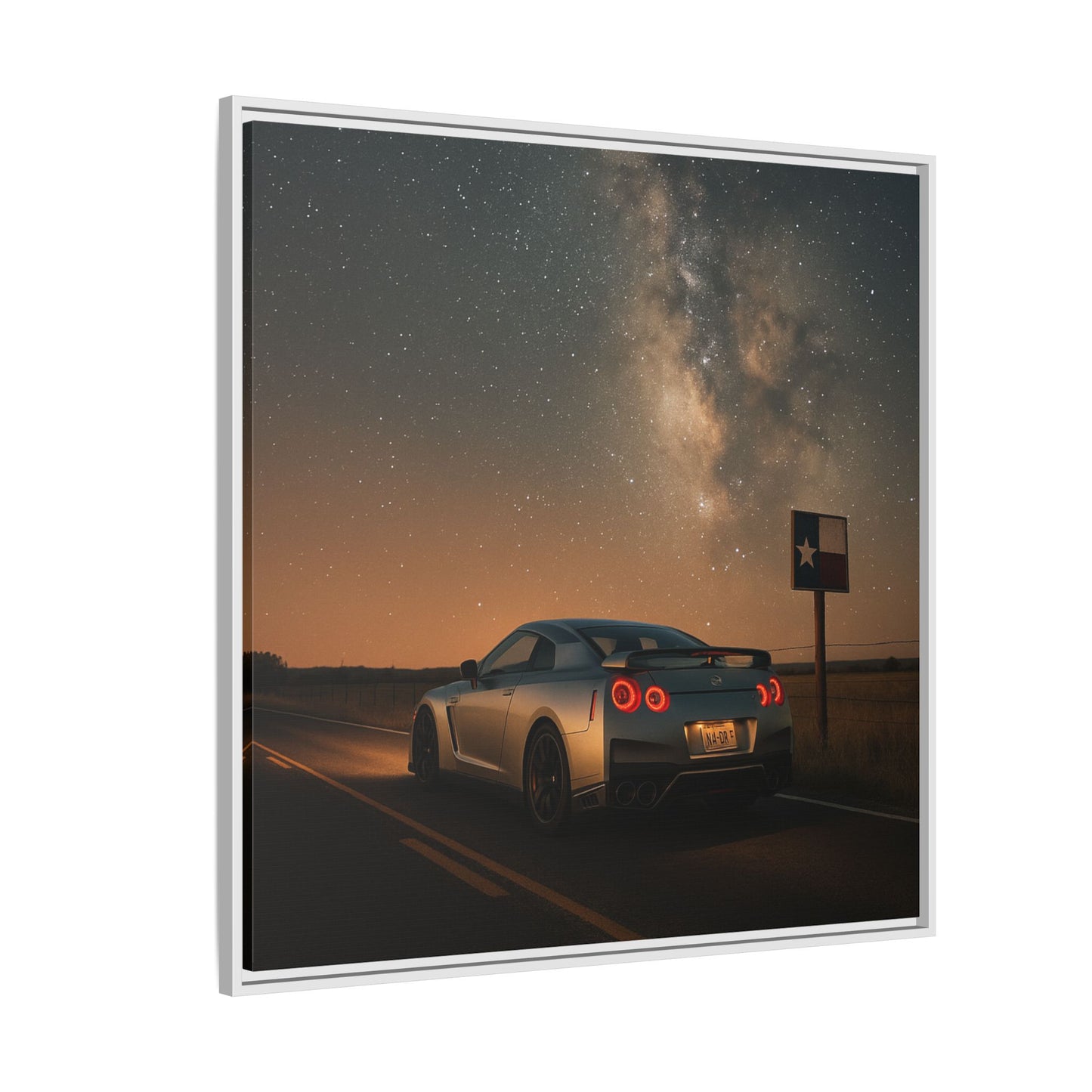 Canvas Print - Nissan GTR R35 Under Night Sky