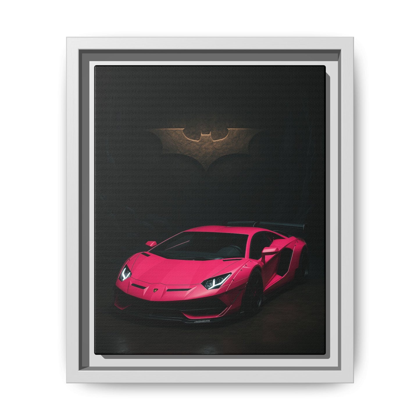 Pink Liberty Walk Wide Body Lamborghini Aventador Matte Canvas Framed