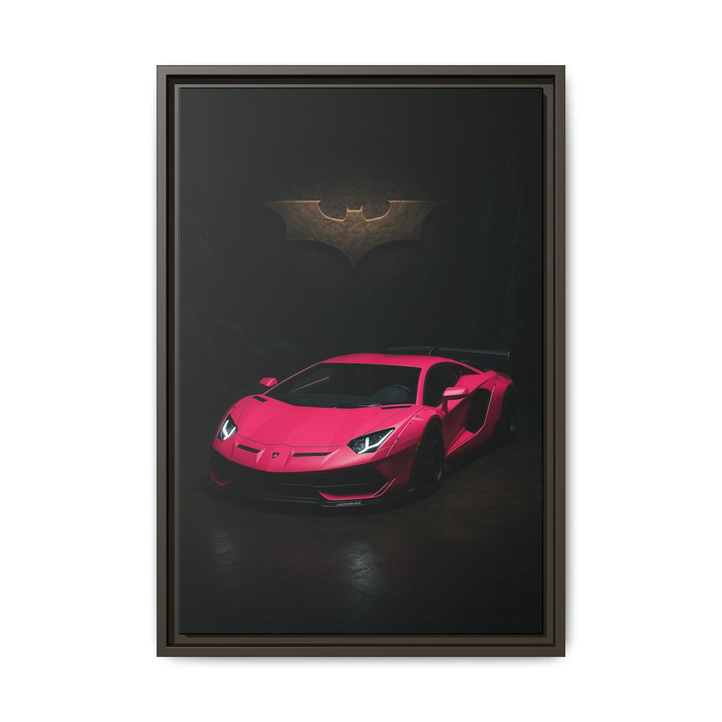 Pink Liberty Walk Wide Body Lamborghini Aventador Matte Canvas Framed