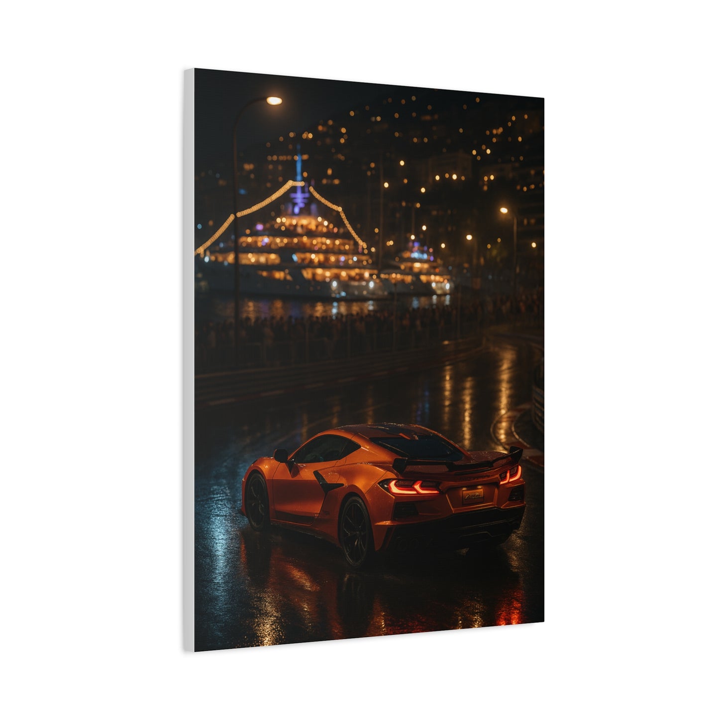 Canvas Print - Corvette C8 Hairpin Turn in Monaco