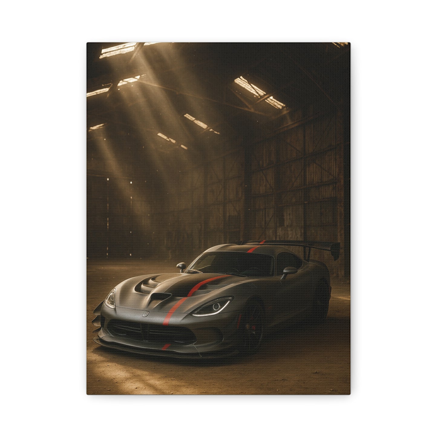 Canvas Print Dodge Viper ACR Vintage Car in Barn