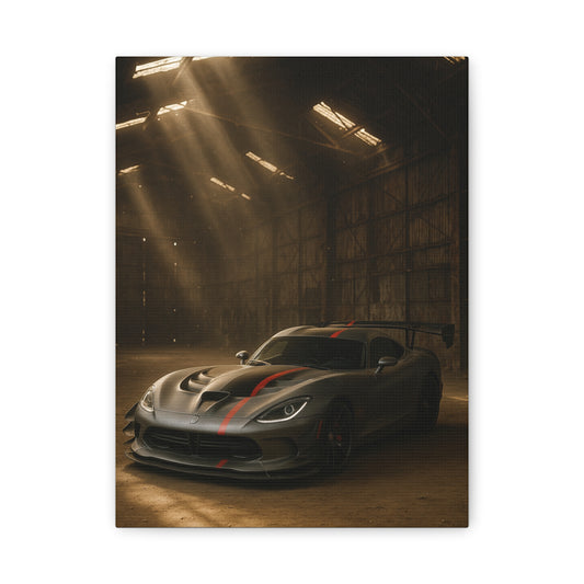 Canvas Print Dodge Viper ACR Vintage Car in Barn