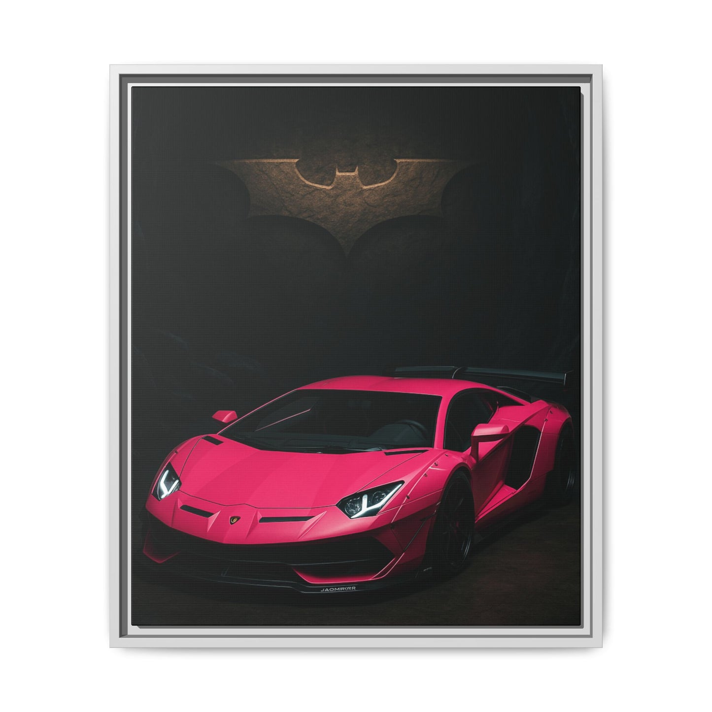 Pink Liberty Walk Wide Body Lamborghini Aventador Matte Canvas Framed