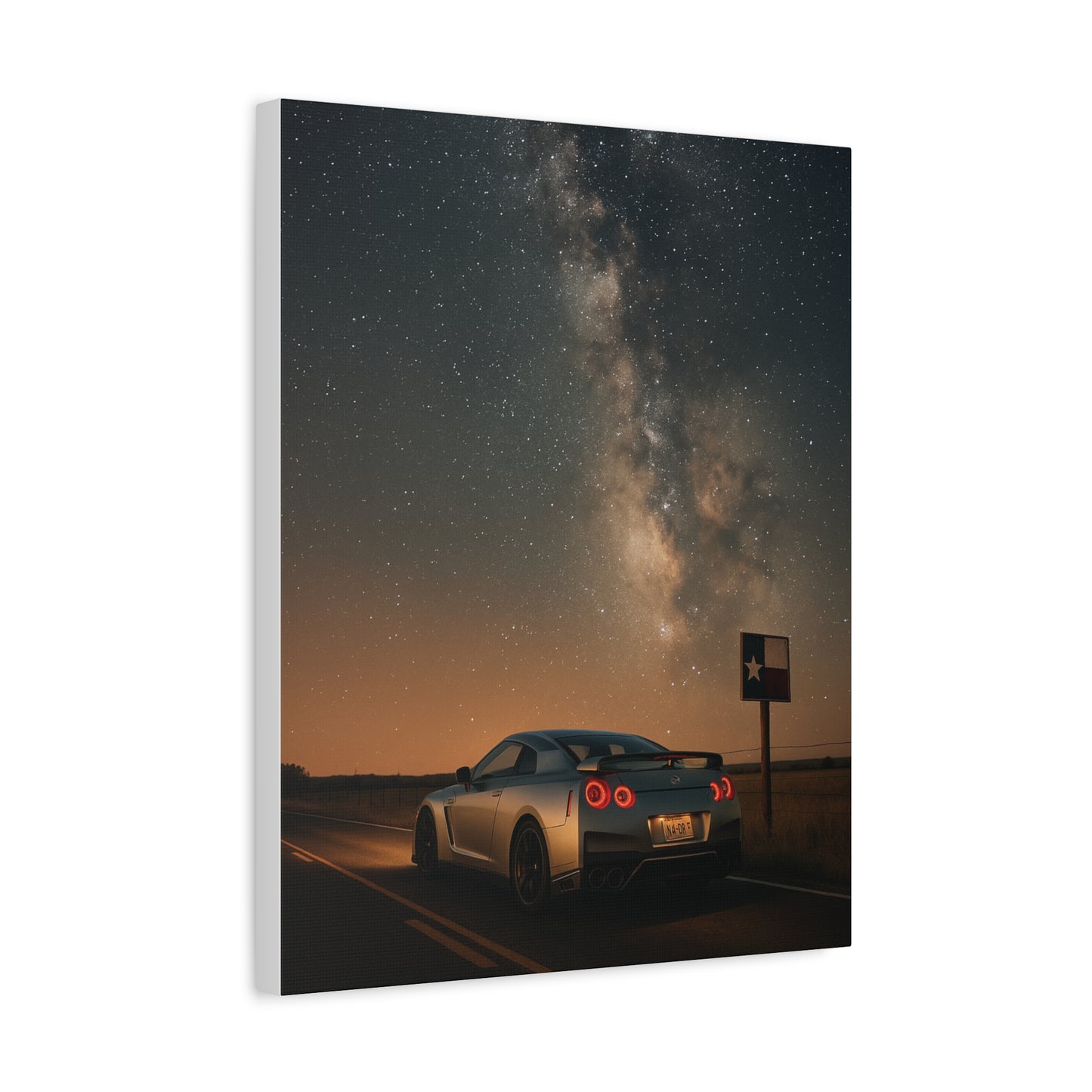 Canvas Print - Nissan GTR R35 Under Night Sky
