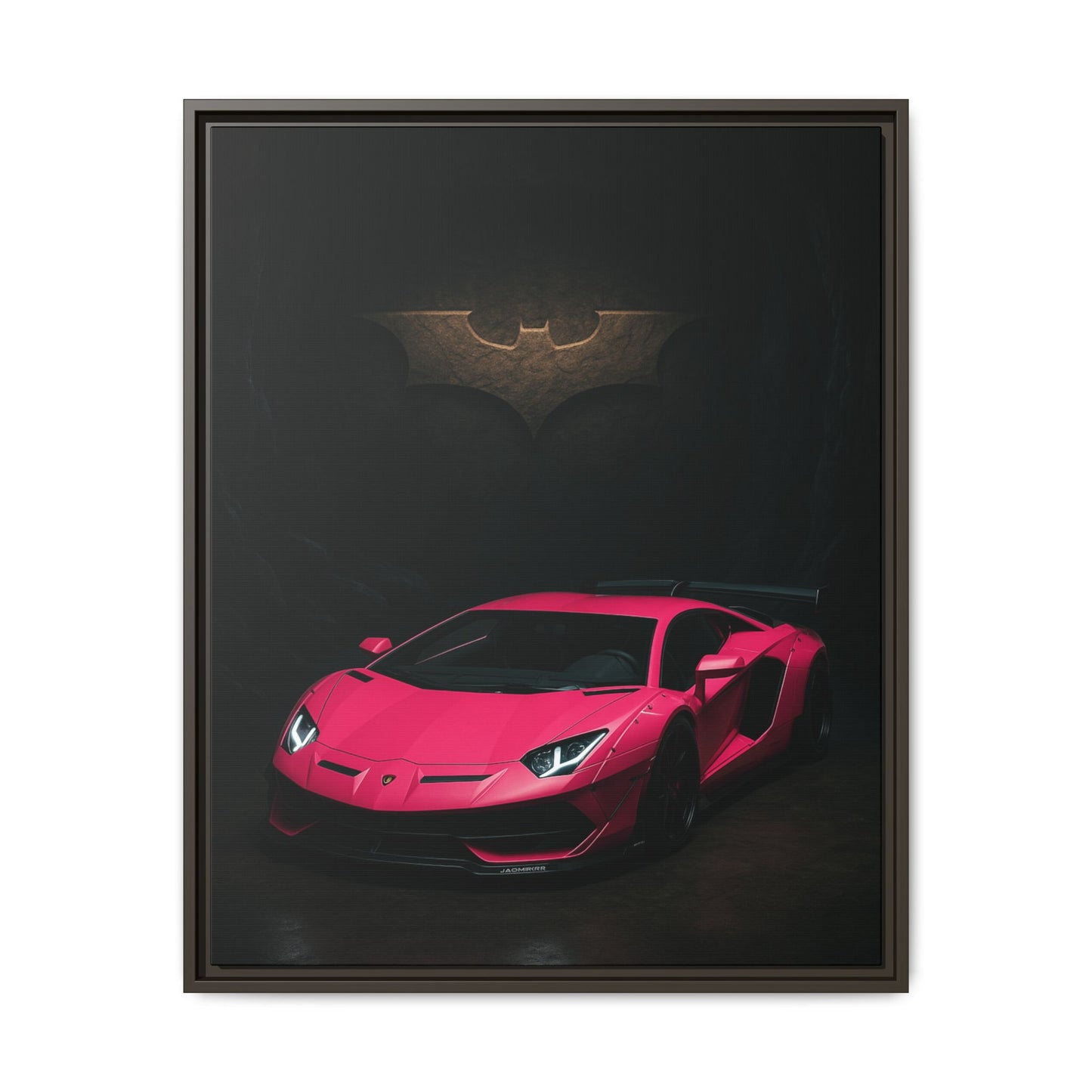 Pink Liberty Walk Wide Body Lamborghini Aventador Matte Canvas Framed
