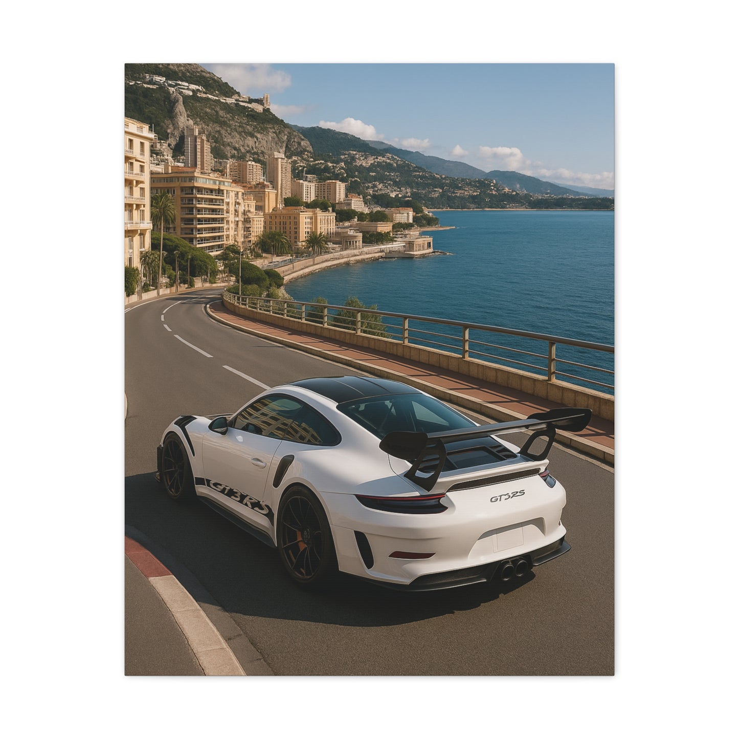 Canvas Print - Porsche GT3RS Monaco Waterfront
